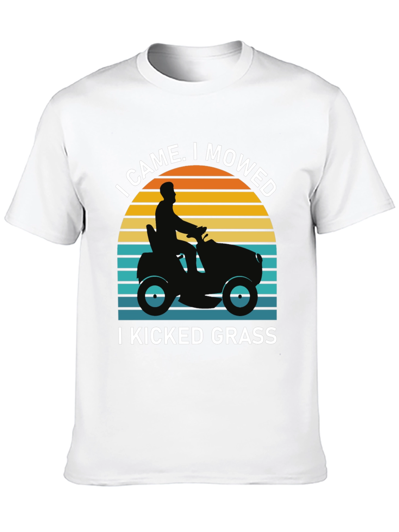 I Came I Mowed I Kicked Grass Black T-Shirt