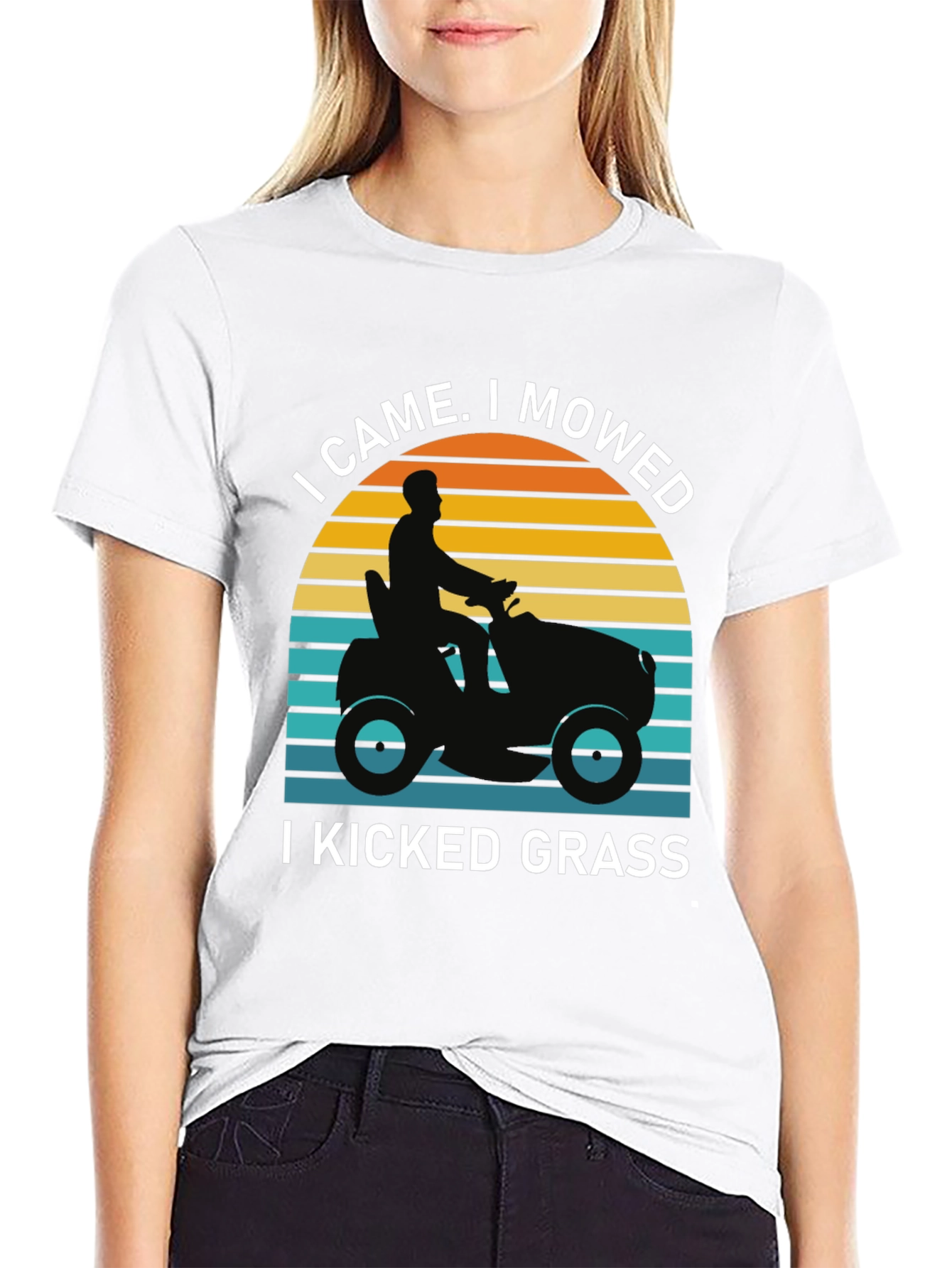 I Came I Mowed I Kicked Grass Black T-Shirt