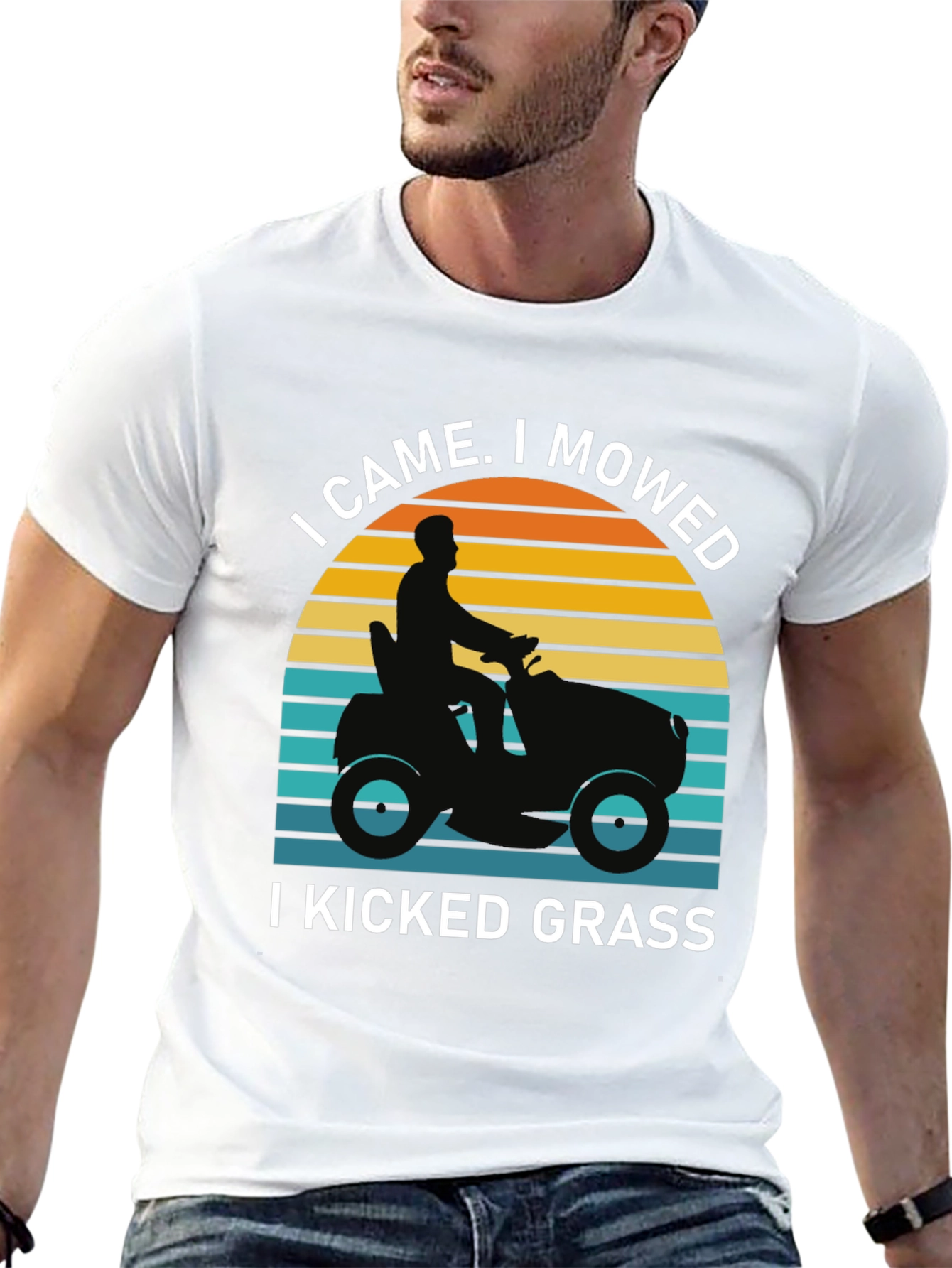 I Came I Mowed I Kicked Grass Black T-Shirt