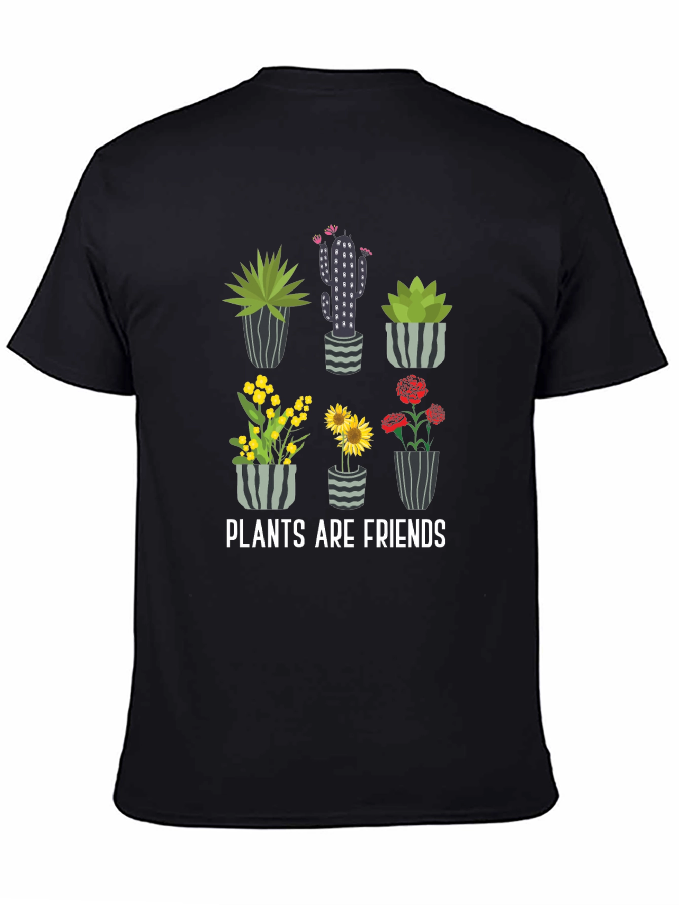 Plants Are Friends Graphic Tee - Stylish Cotton T-Shirt