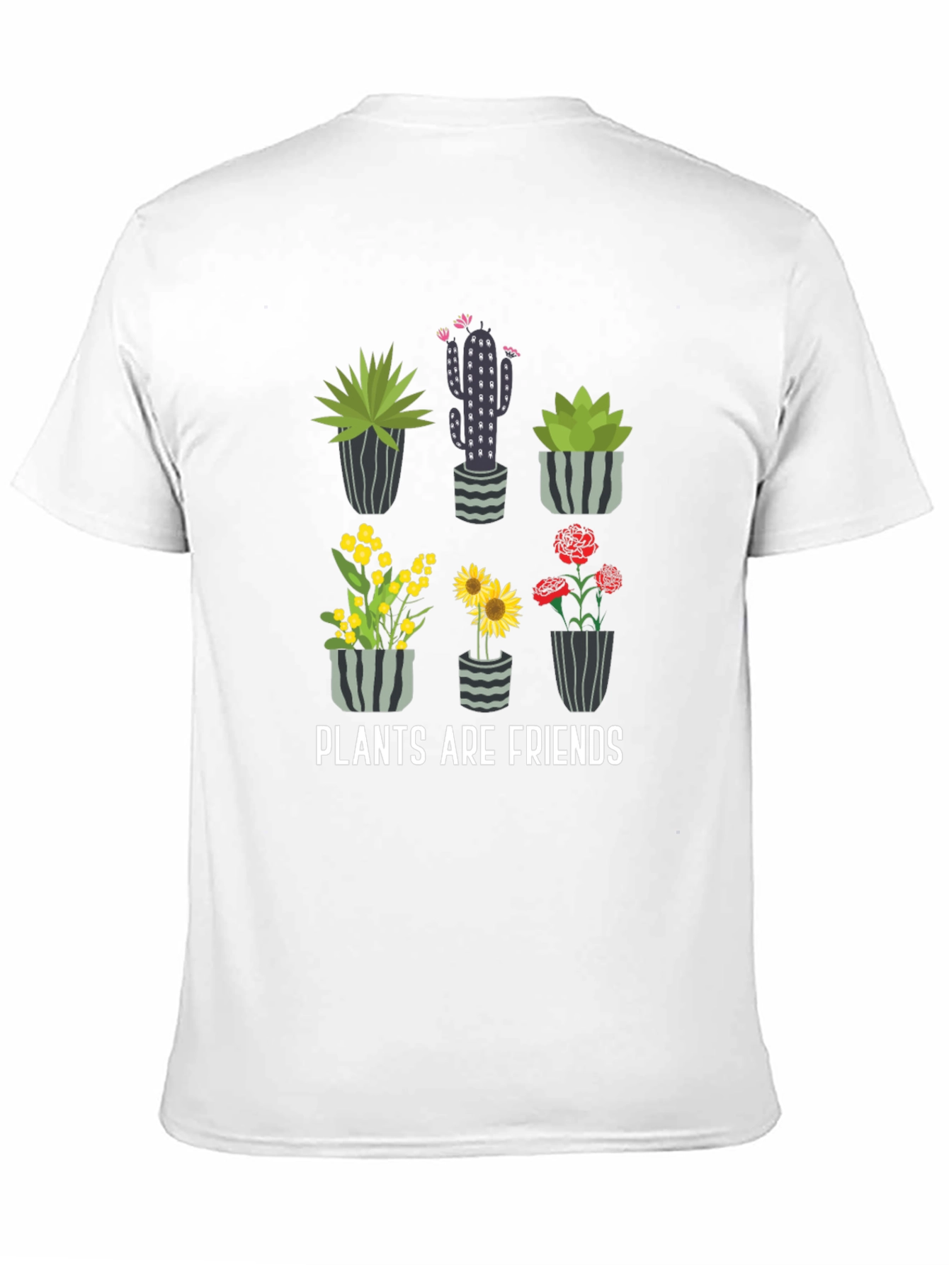 Plants Are Friends Graphic Tee - Stylish Cotton T-Shirt