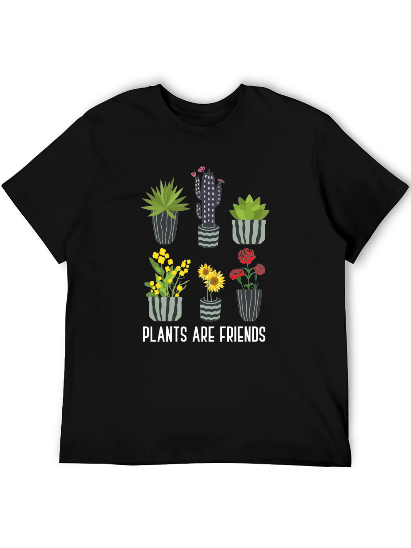 Plants Are Friends Graphic Tee - Stylish Cotton T-Shirt