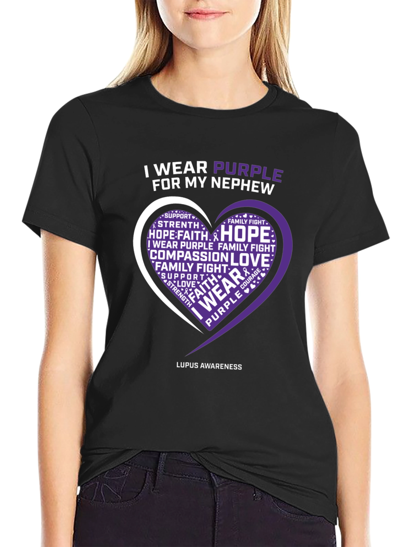 Purple Lupus Awareness T-Shirt - For My Nephew