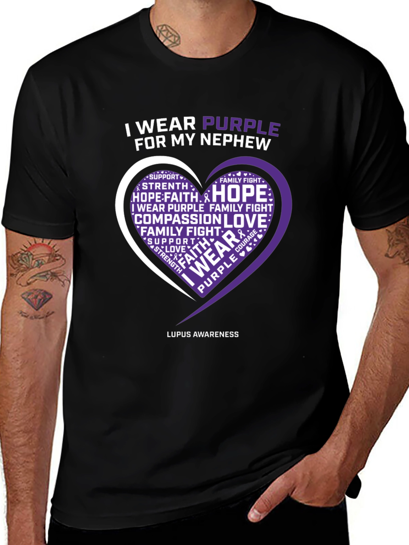 Purple Lupus Awareness T-Shirt - For My Nephew
