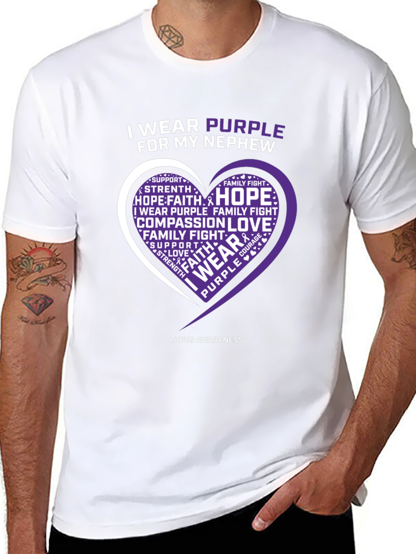 Purple Lupus Awareness T-Shirt - For My Nephew