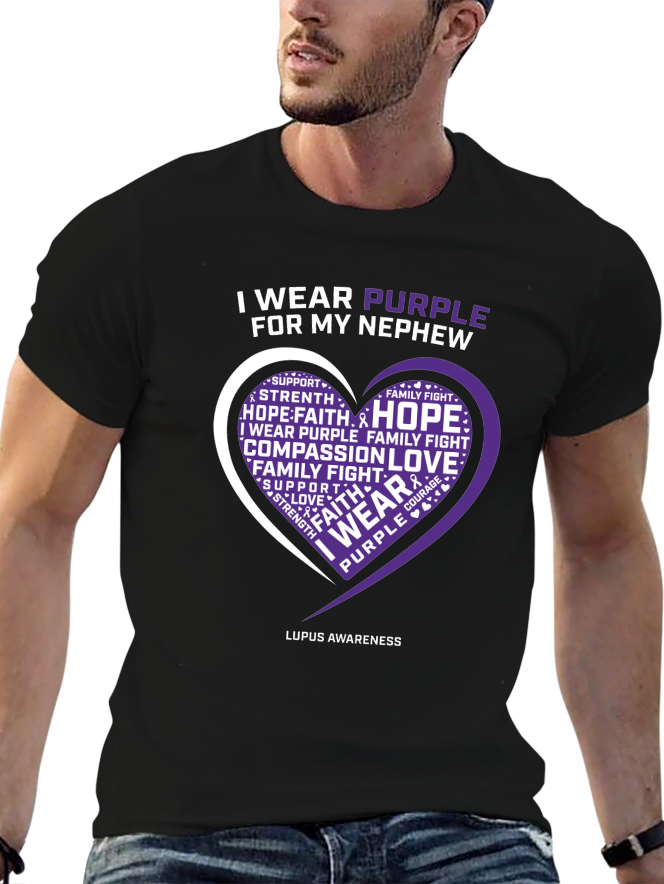 Purple Lupus Awareness T-Shirt - For My Nephew