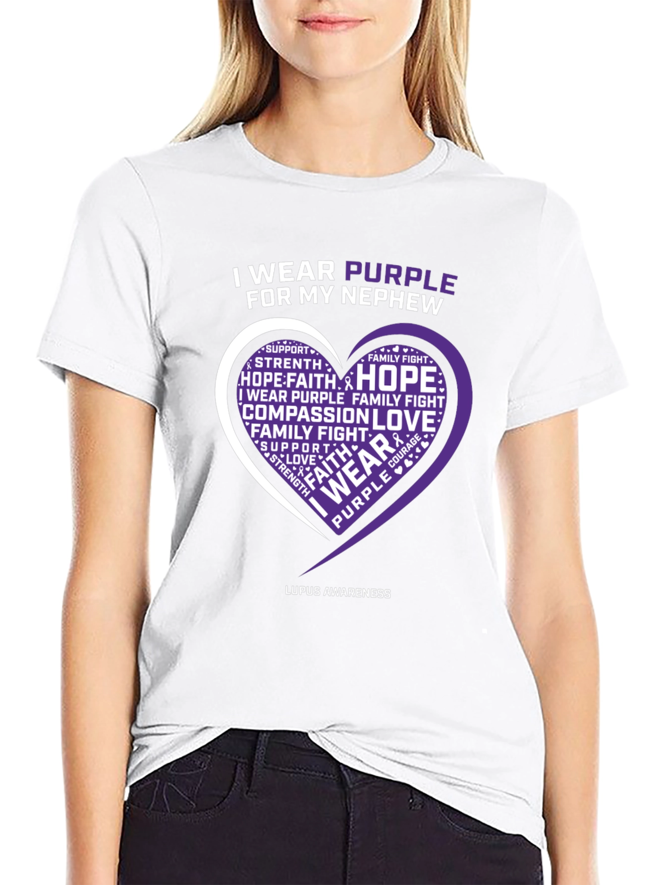 Purple Lupus Awareness T-Shirt - For My Nephew