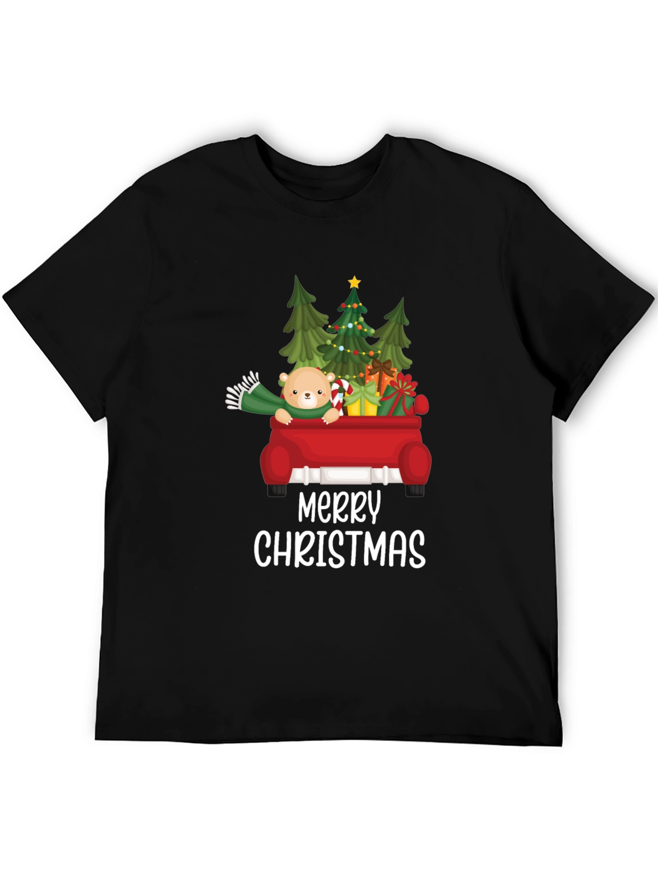Merry Christmas Teddy Bear Truck T-Shirt