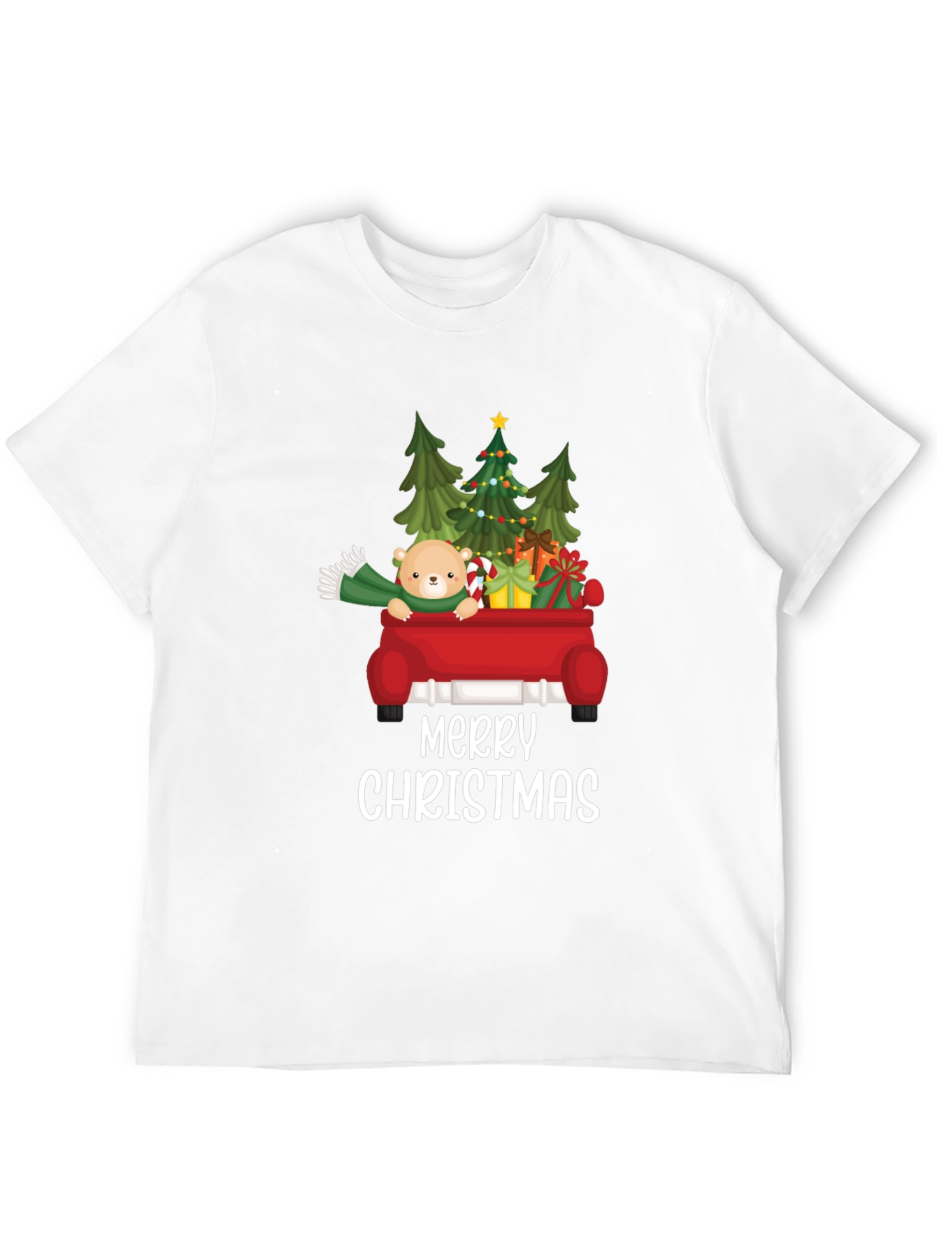 Merry Christmas Teddy Bear Truck T-Shirt
