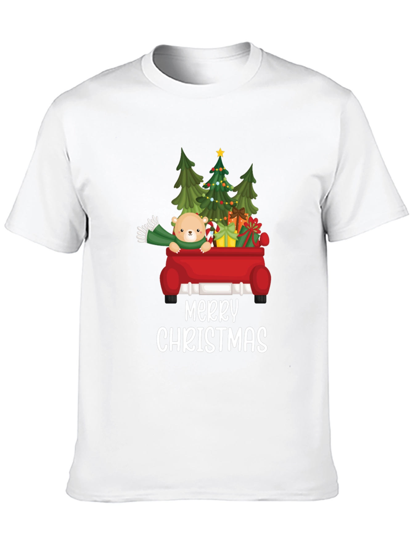 Merry Christmas Teddy Bear Truck T-Shirt