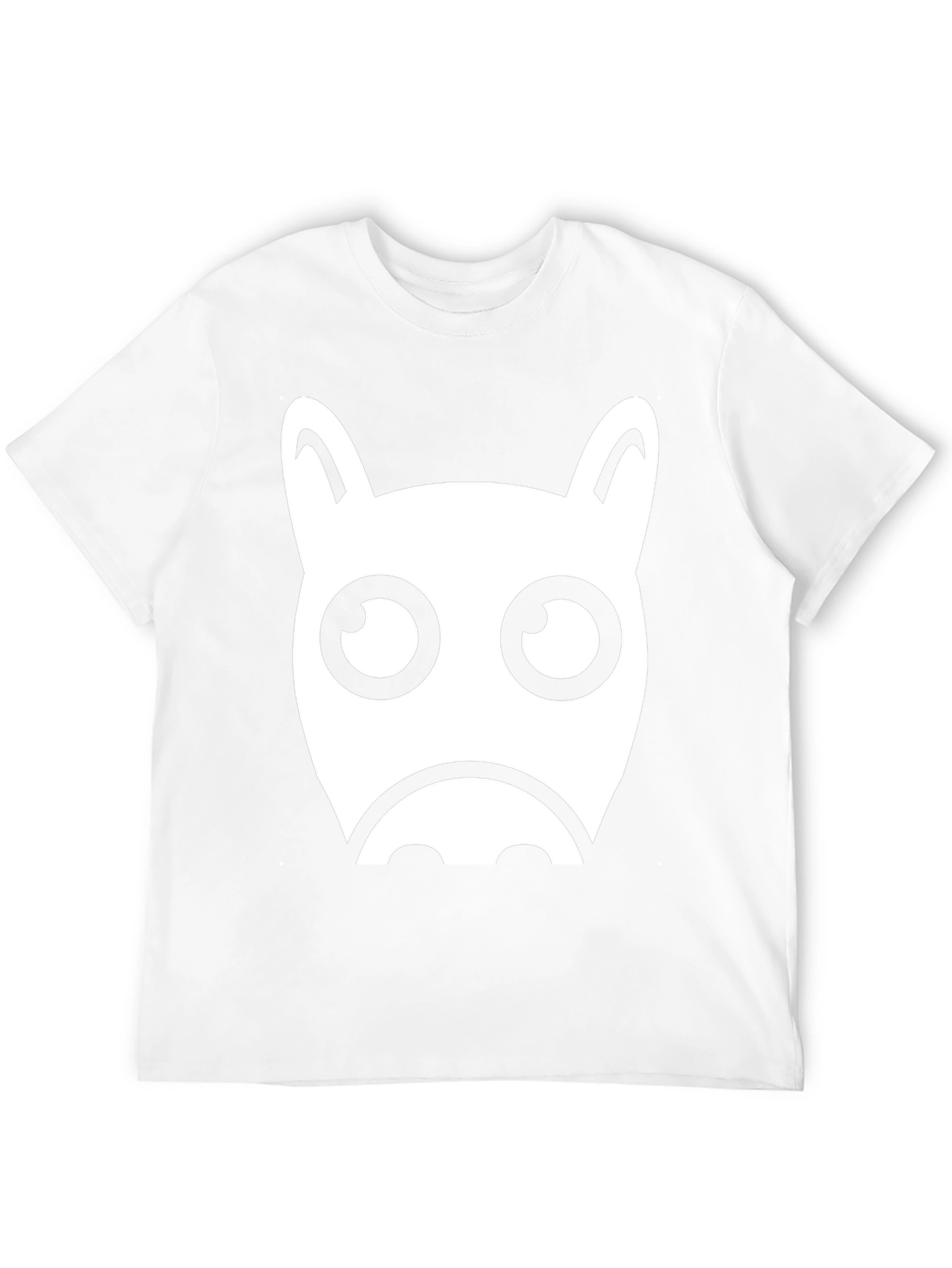 Funny Cartoon Animal Face Graphic Black T-Shirt