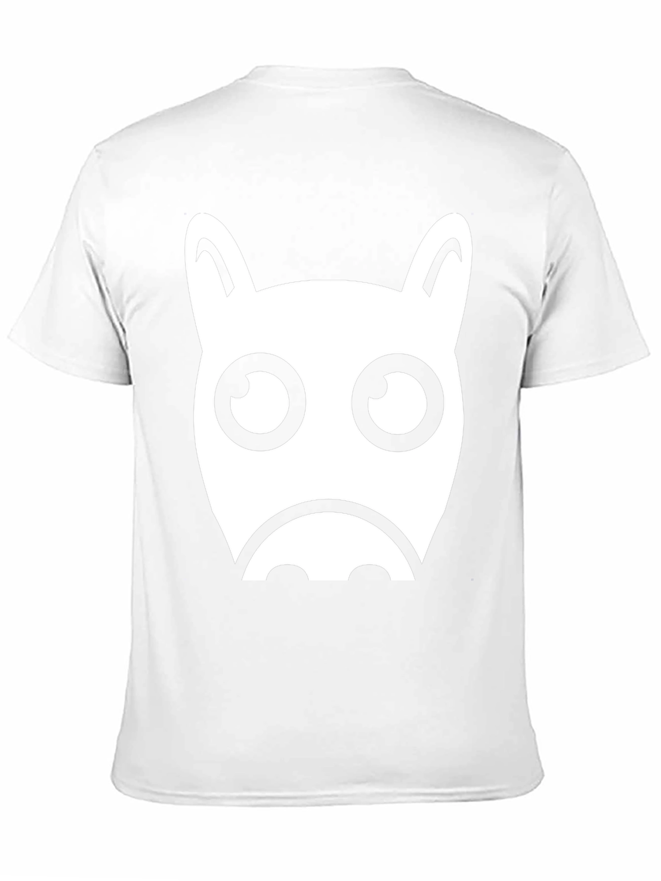 Funny Cartoon Animal Face Graphic Black T-Shirt