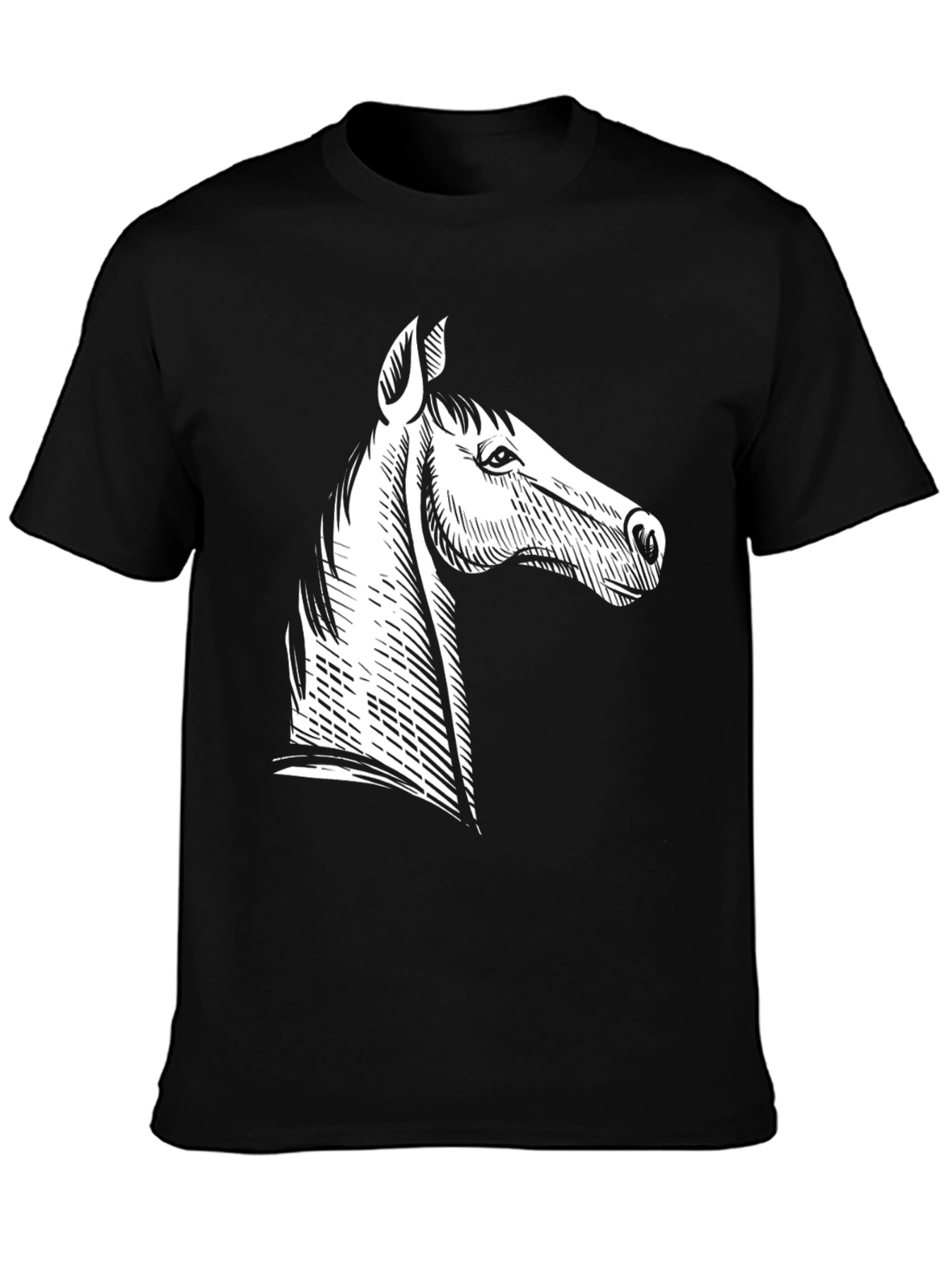 Horse Graphic T-Shirt - Stylish Black Tee