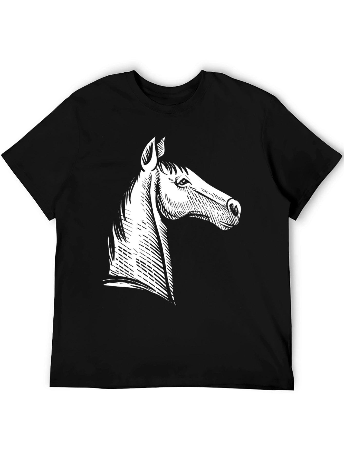 Horse Graphic T-Shirt - Stylish Black Tee