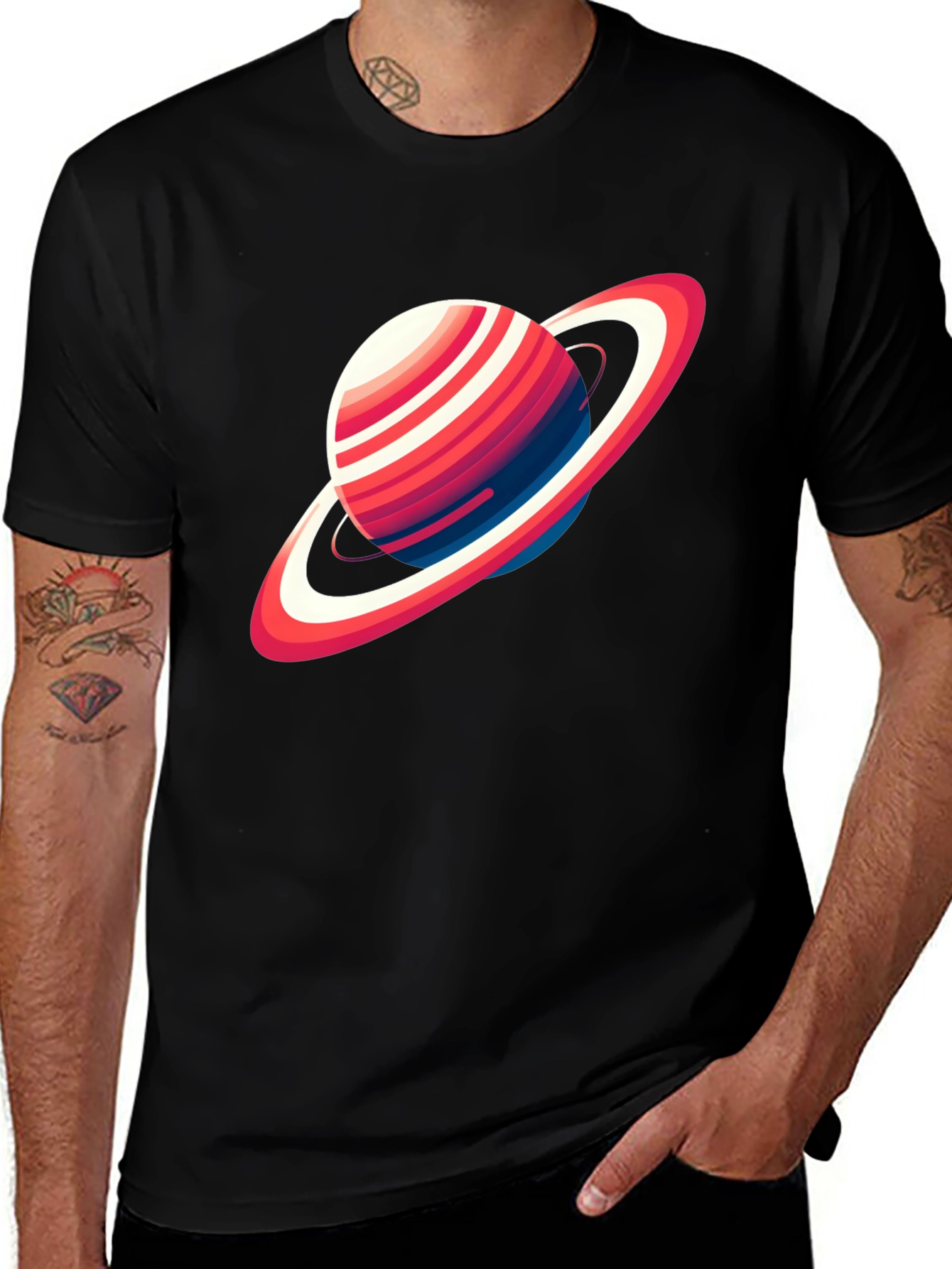 Saturn Graphic T-Shirt - Space Style Tee