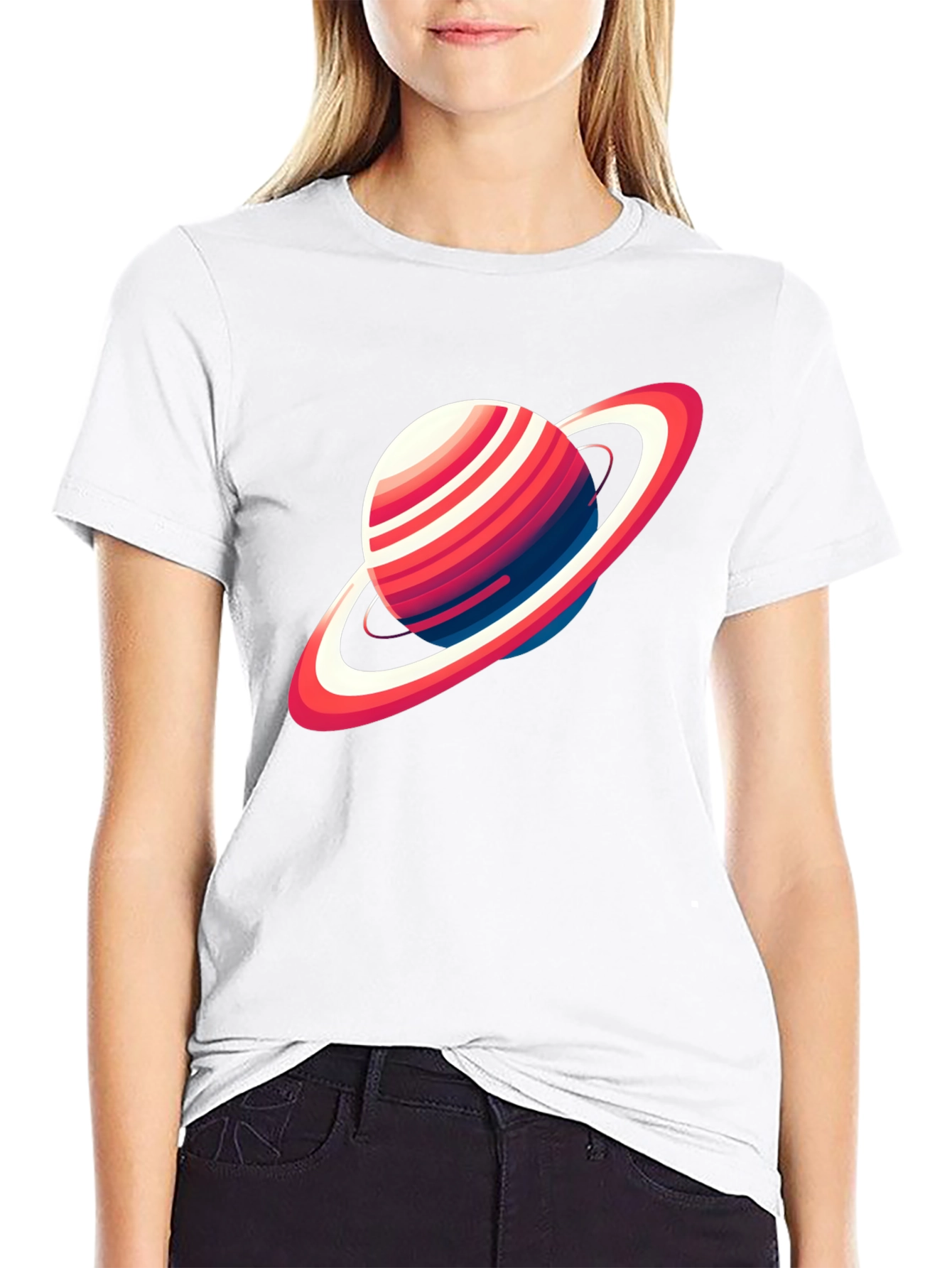 Saturn Graphic T-Shirt - Space Style Tee
