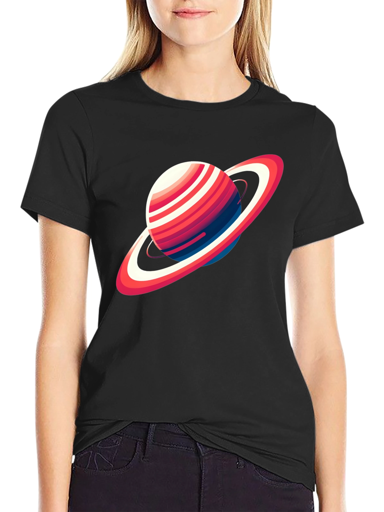 Saturn Graphic T-Shirt - Space Style Tee