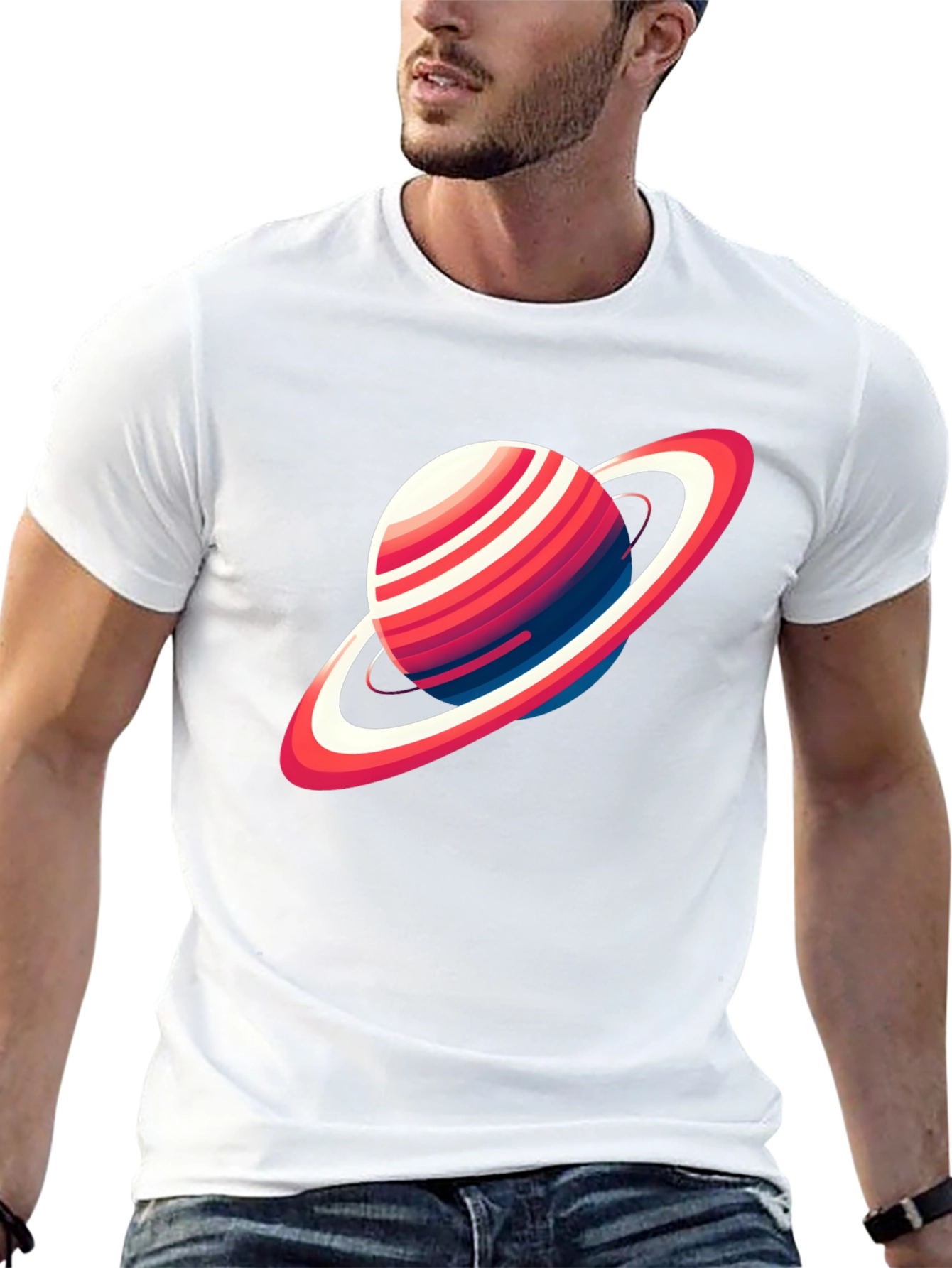 Saturn Graphic T-Shirt - Space Style Tee