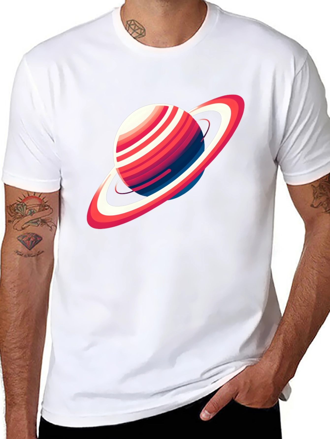 Saturn Graphic T-Shirt - Space Style Tee