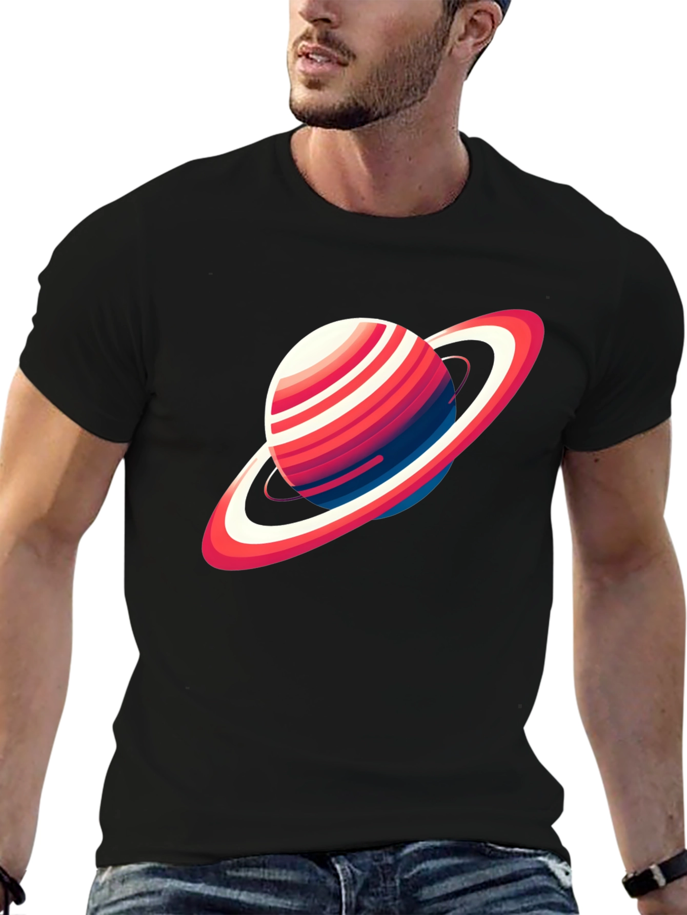 Saturn Graphic T-Shirt - Space Style Tee