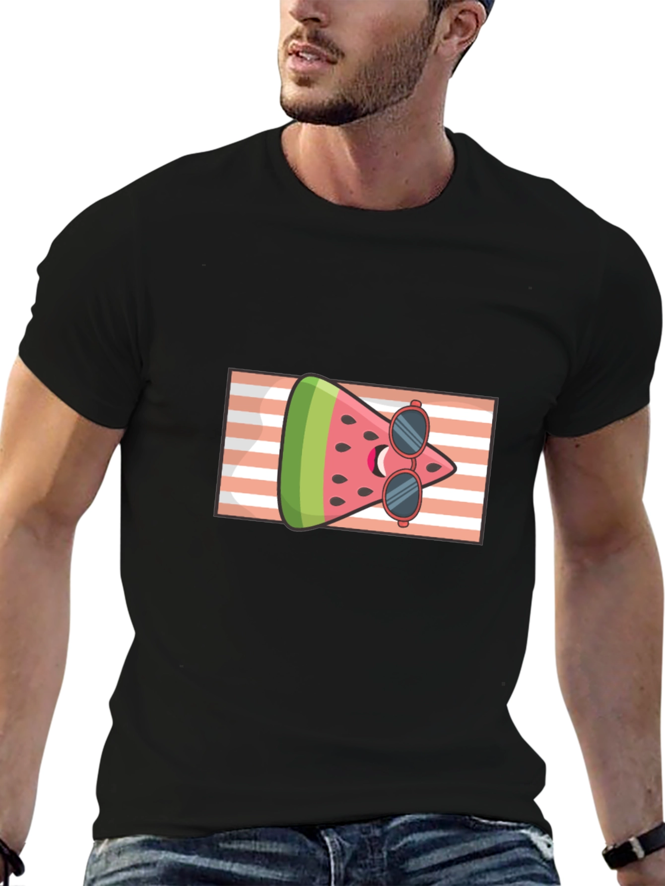 Cool Watermelon Slice Graphic T-Shirt