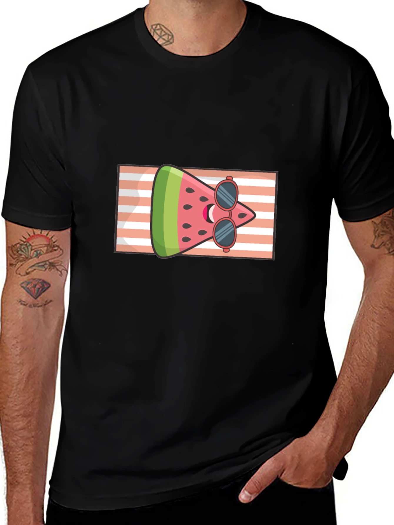 Cool Watermelon Slice Graphic T-Shirt