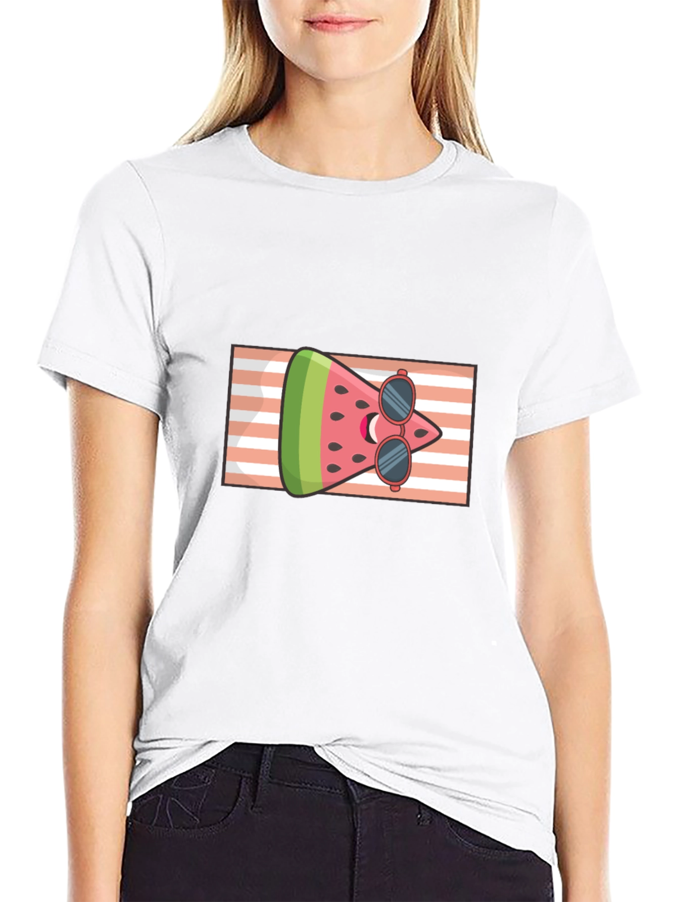Cool Watermelon Slice Graphic T-Shirt