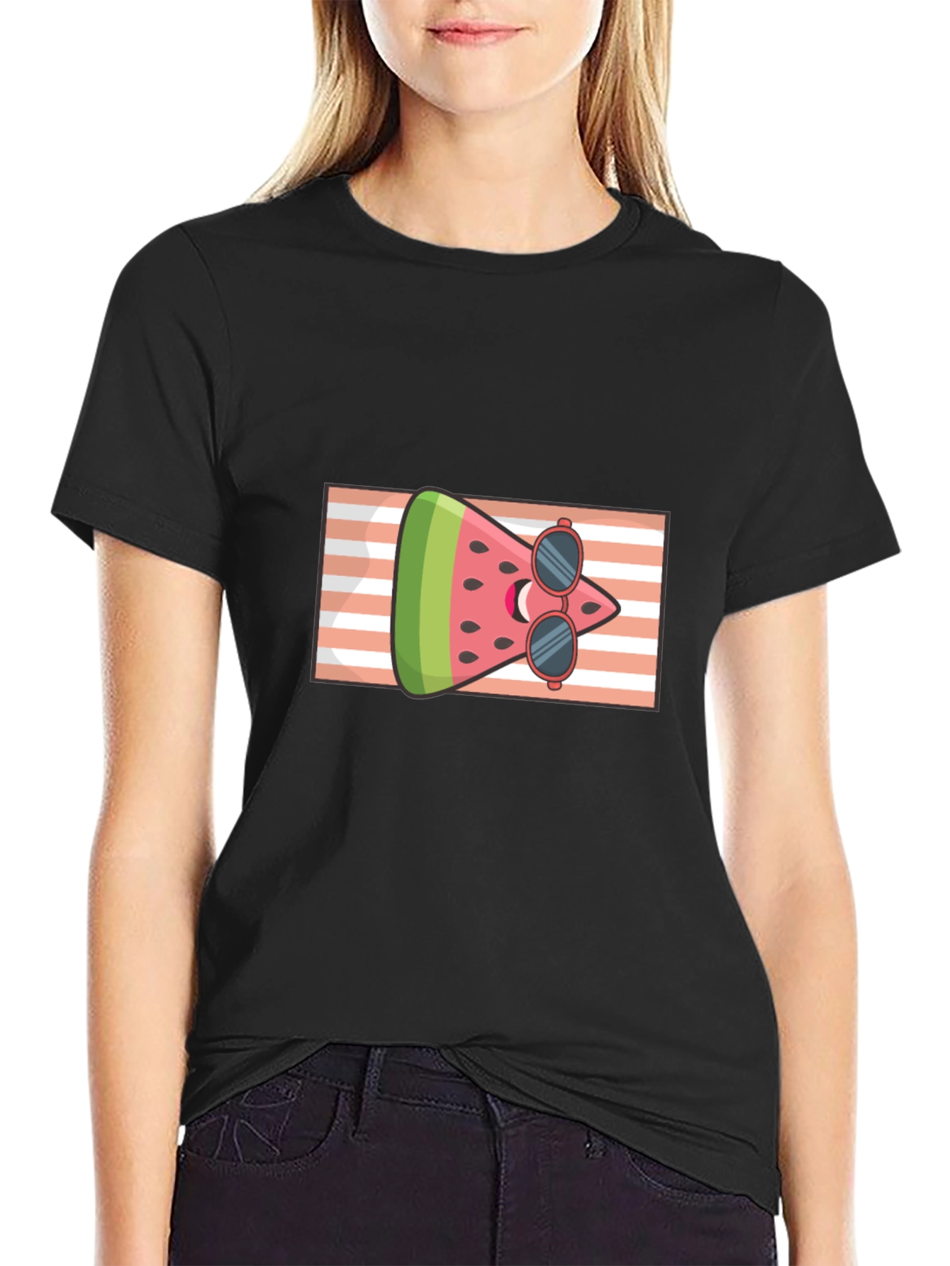 Cool Watermelon Slice Graphic T-Shirt