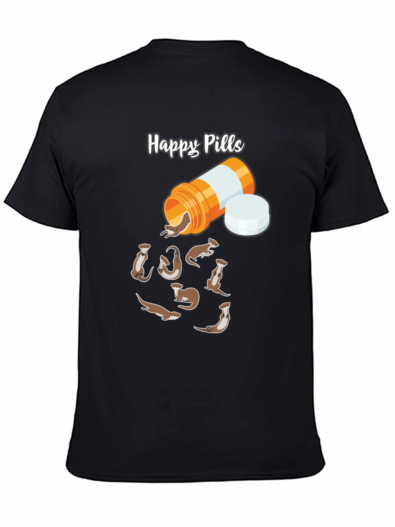 Happy Pills Ferret T-Shirt - Novelty Graphic Tee