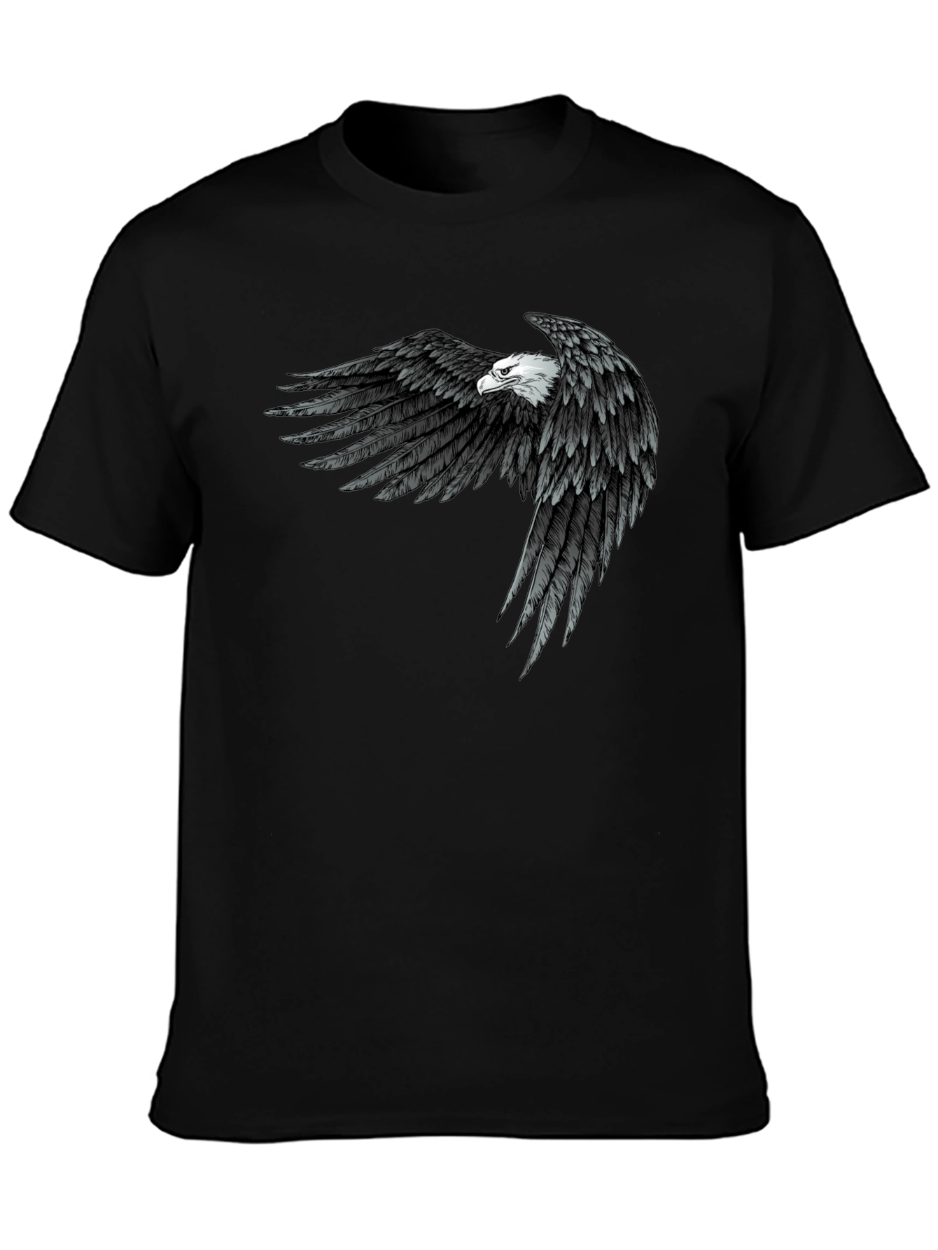 Eagle Wings Graphic Black T-Shirt