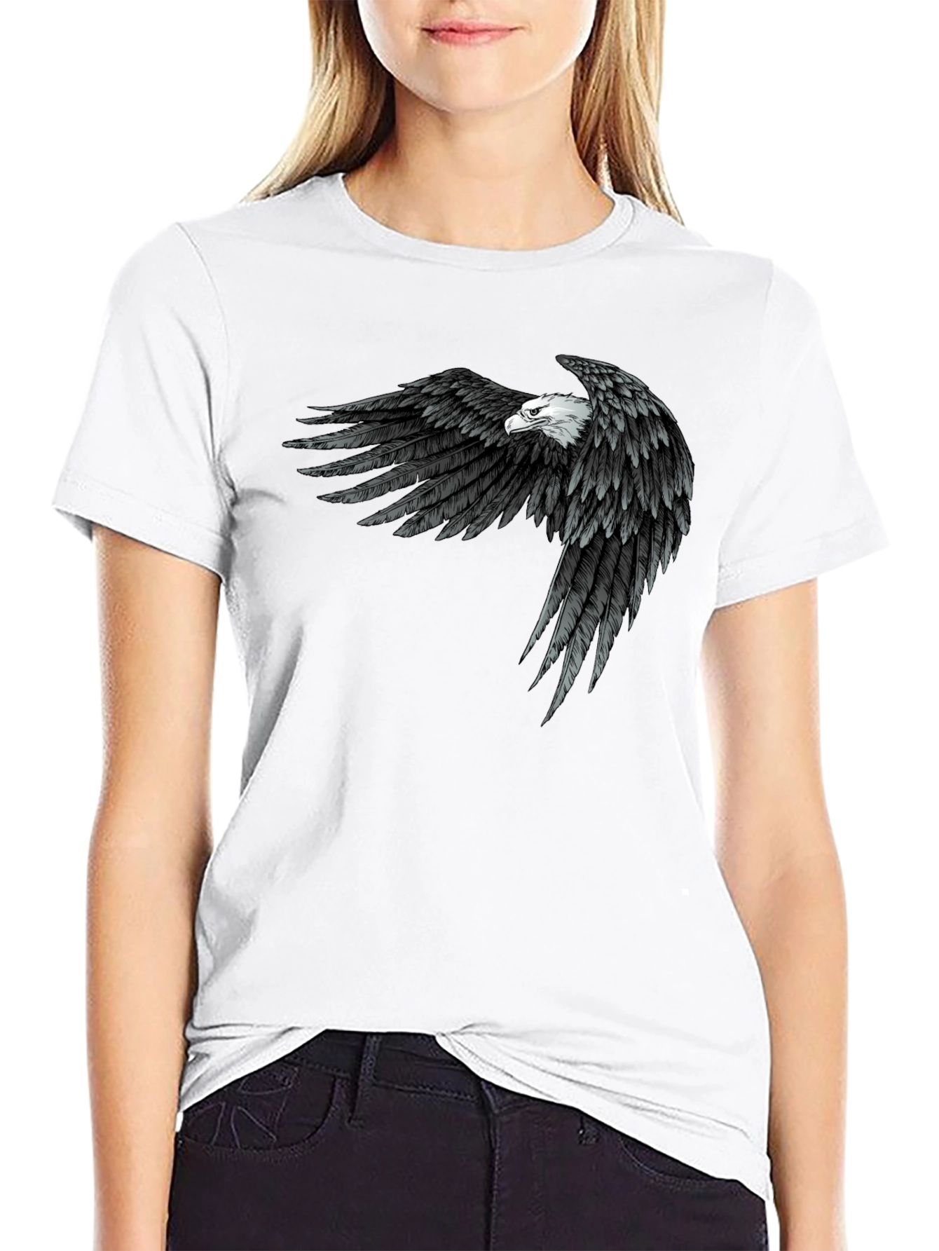 Eagle Wings Graphic Black T-Shirt