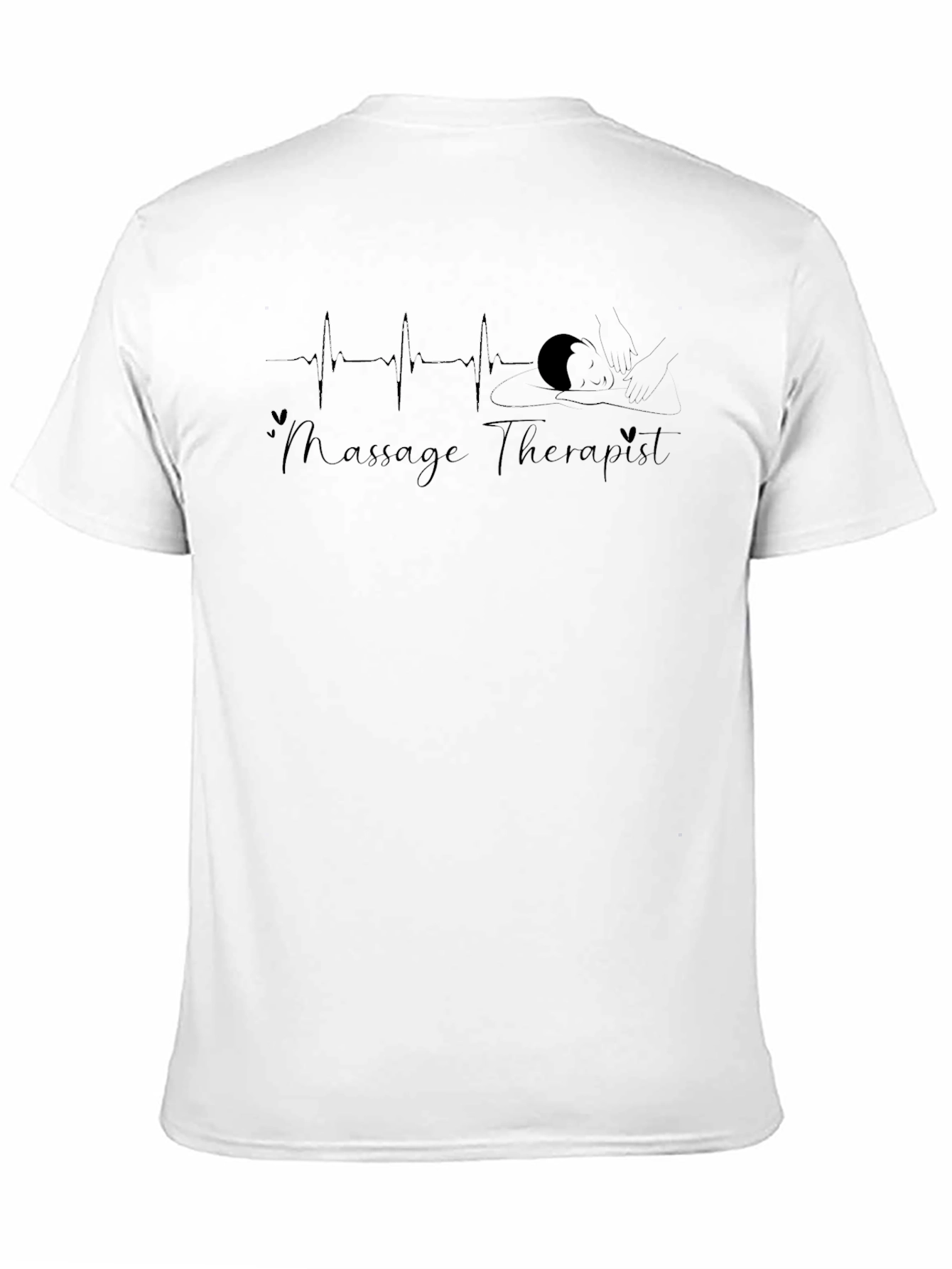 Massage Therapist T-Shirt - Heartbeat Design