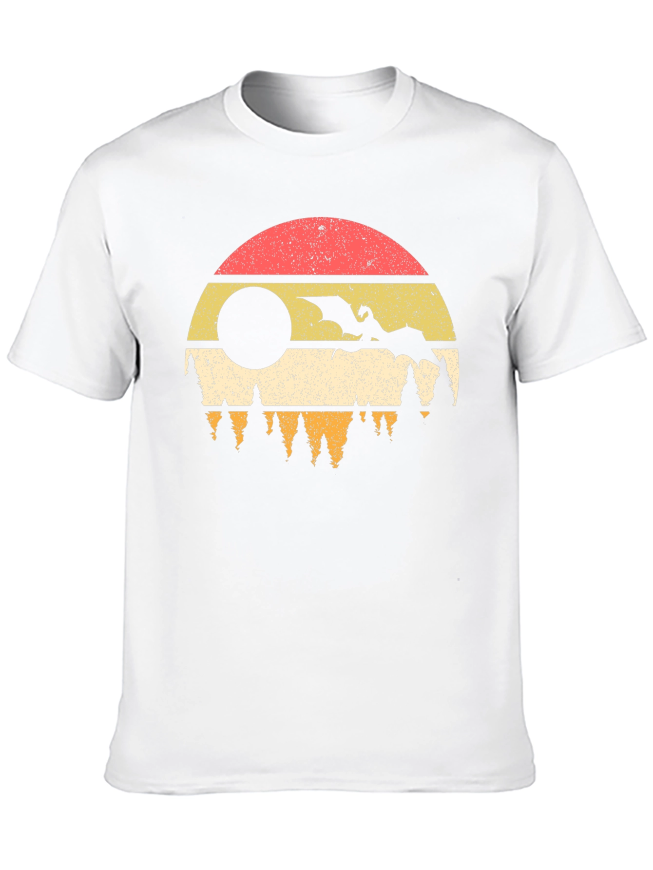 Dragon Sunset Graphic Tee - Retro Style