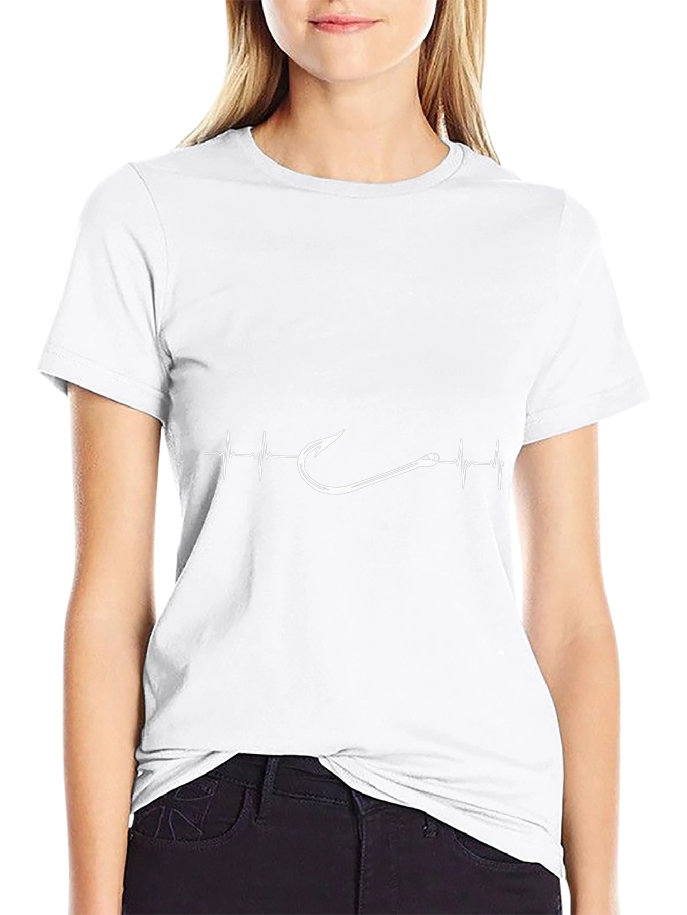 Fishing Hook Heartbeat T-Shirt - Anglers Life Line