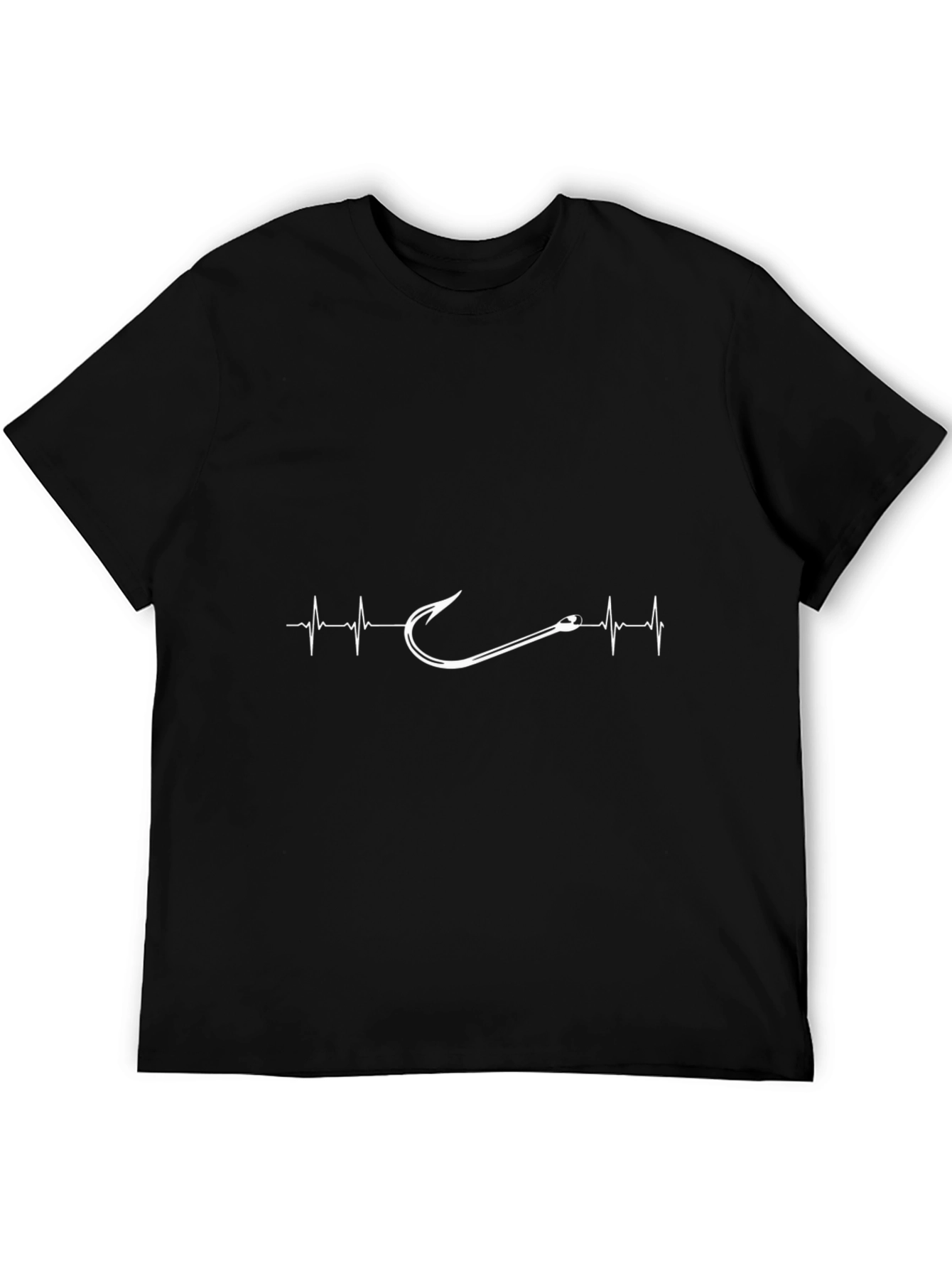 Fishing Hook Heartbeat T-Shirt - Anglers Life Line