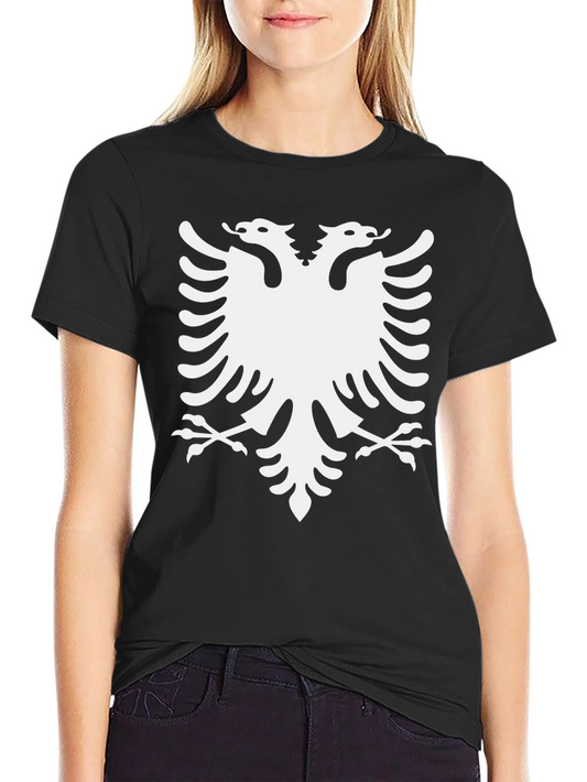 Albanian Eagle Graphic Tee - Classic Black Cotton Shirt