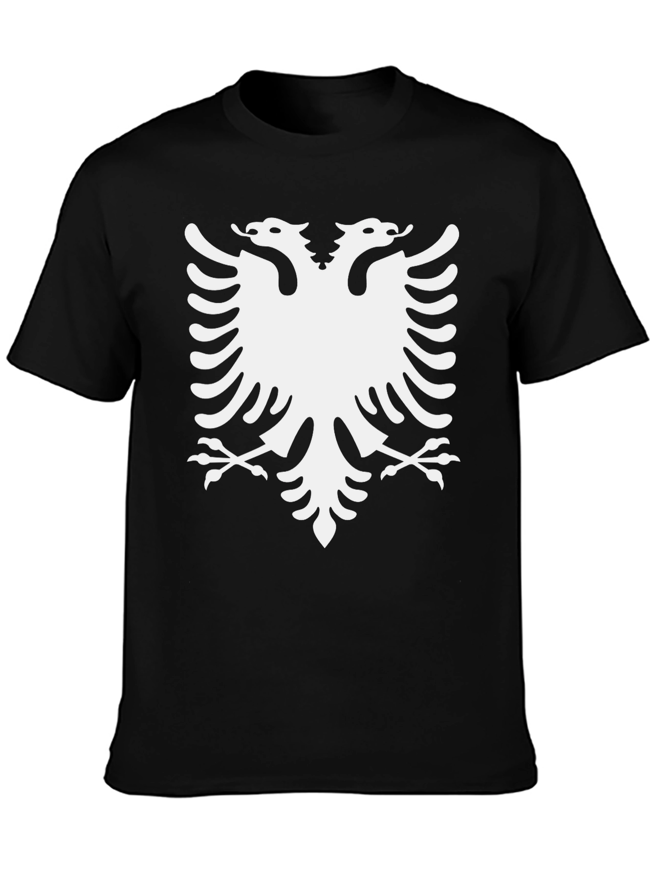 Albanian Eagle Graphic Tee - Classic Black Cotton Shirt