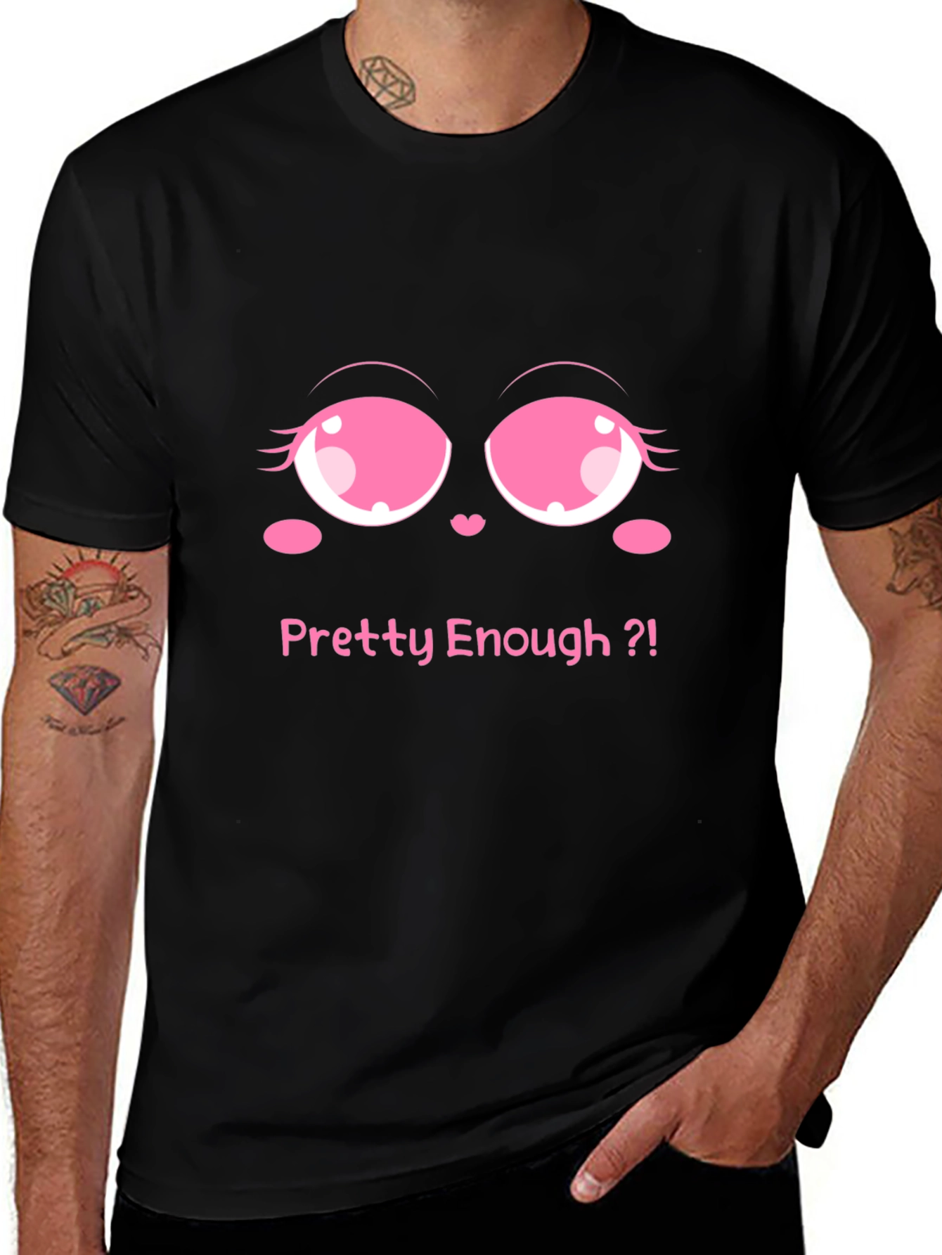 Pretty Enough Graphic Tee - Black Unisex T-Shirt