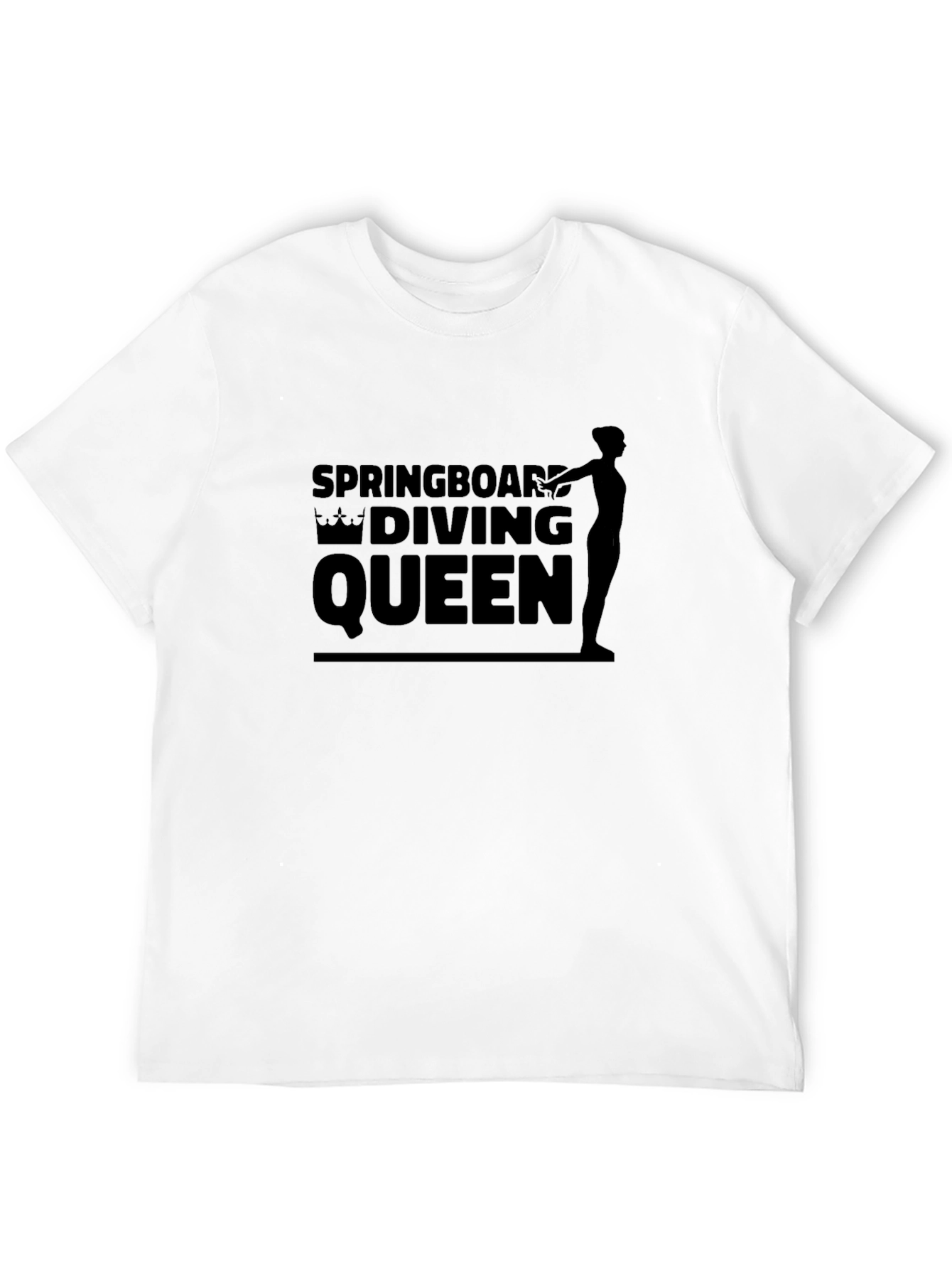 Springboard Diving Queen Black T-Shirt