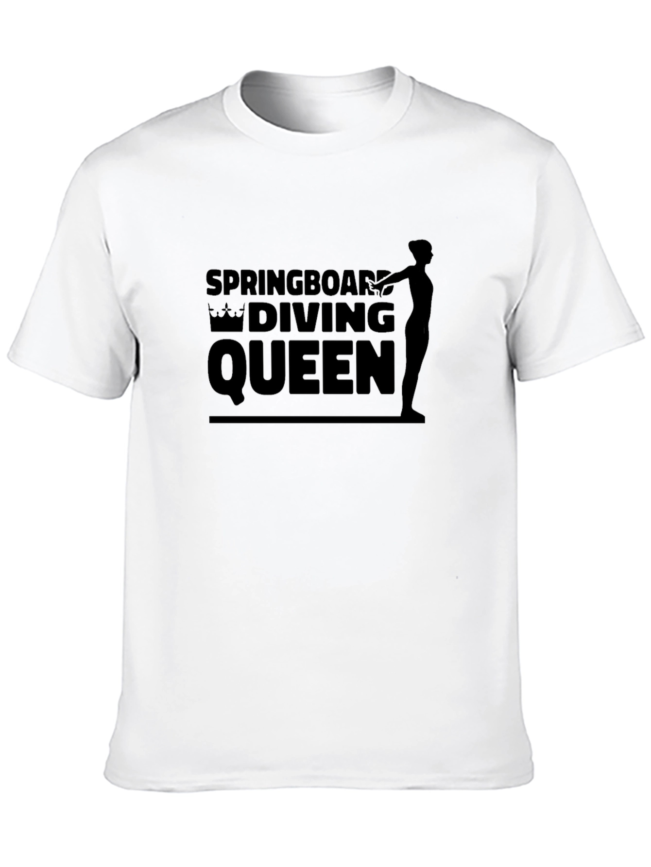 Springboard Diving Queen Black T-Shirt