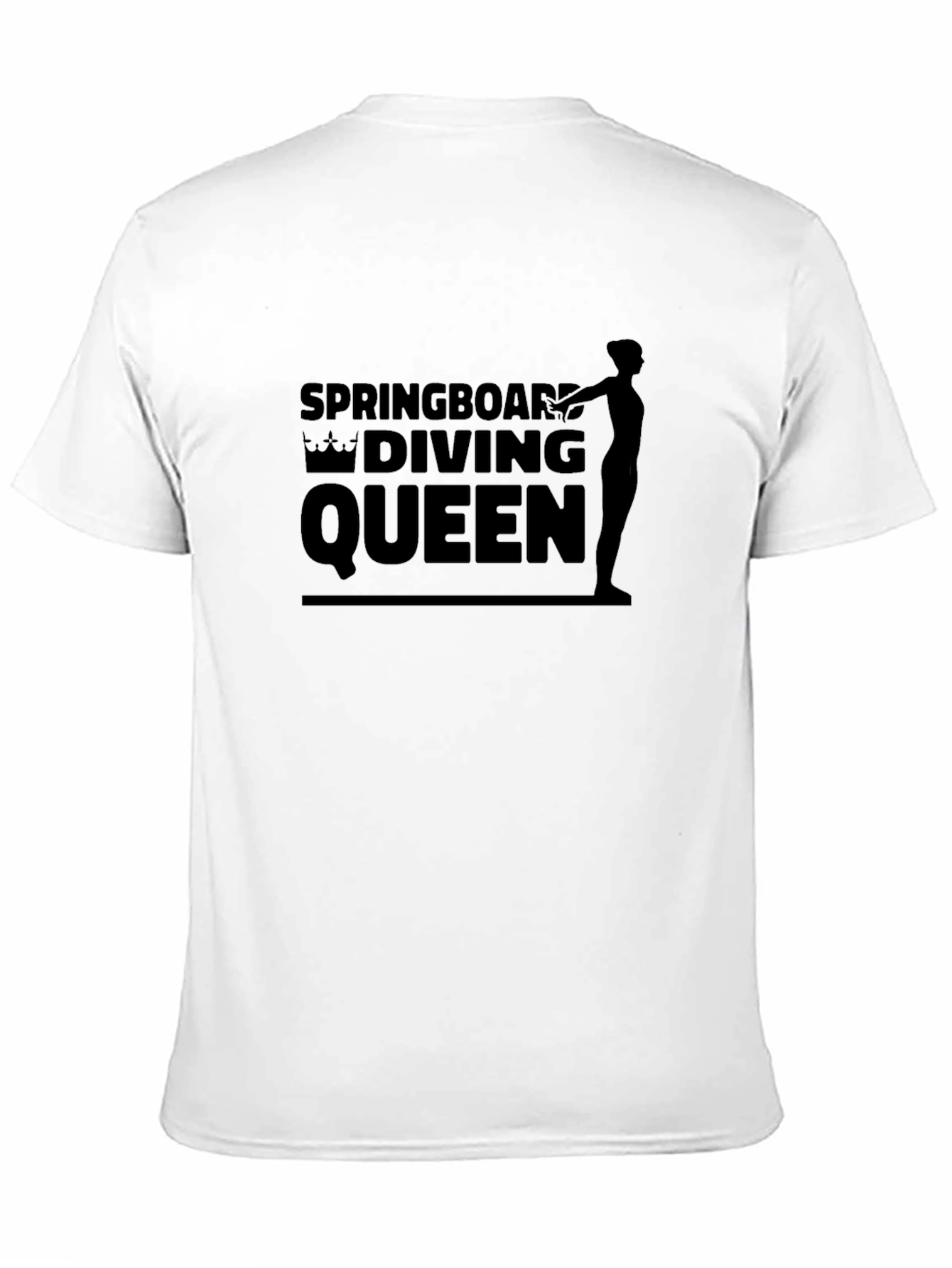 Springboard Diving Queen Black T-Shirt