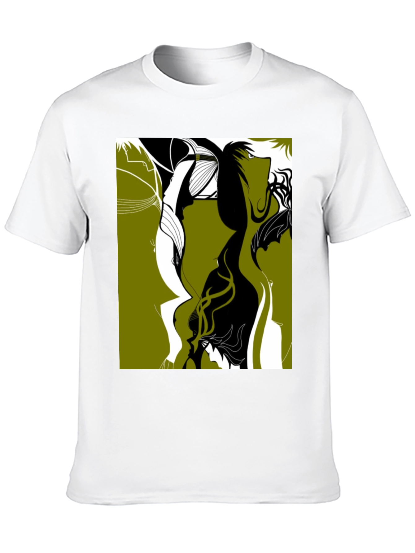 Abstract Graphic Tee - Stylish Black T-Shirt