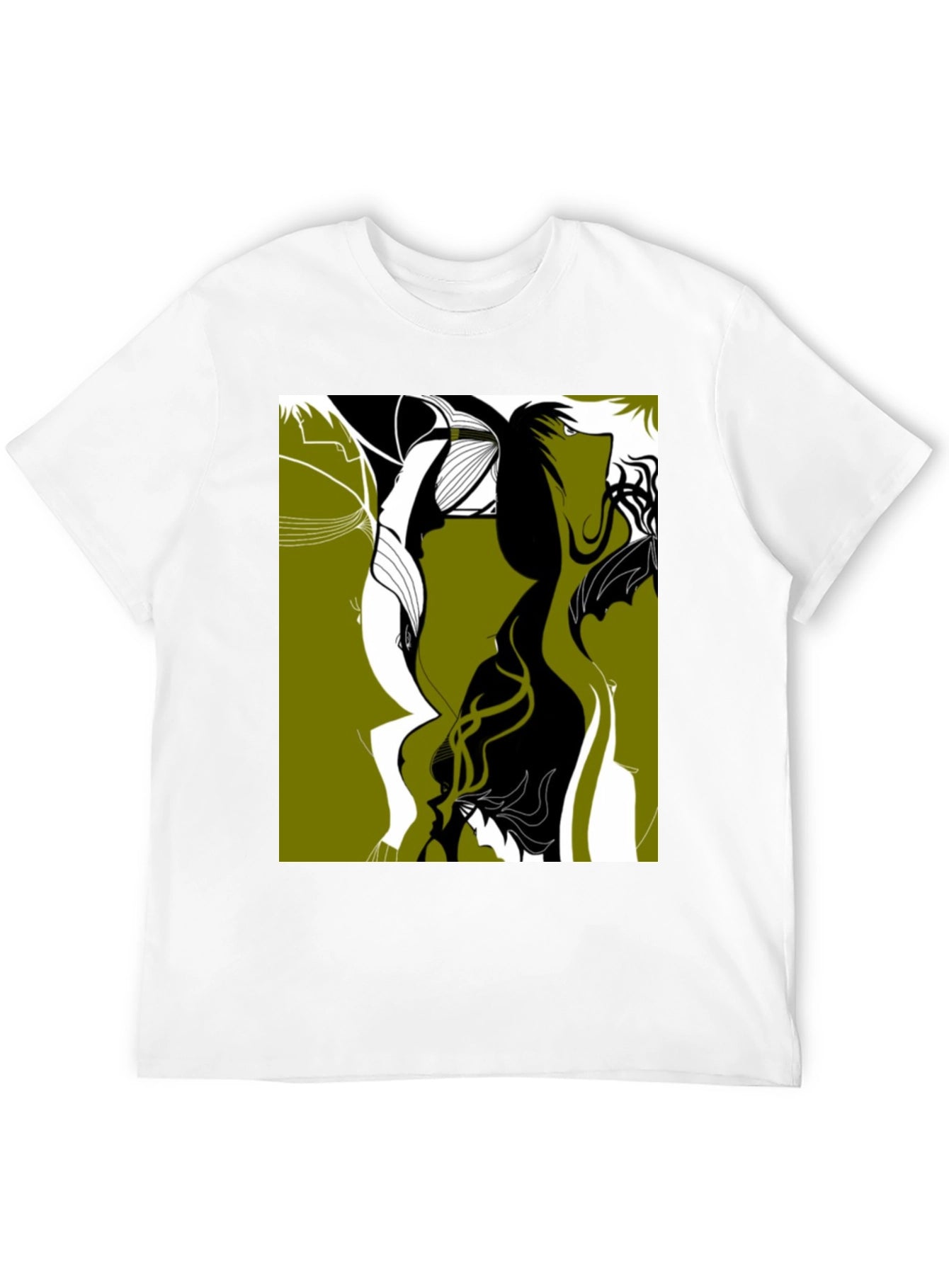 Abstract Graphic Tee - Stylish Black T-Shirt
