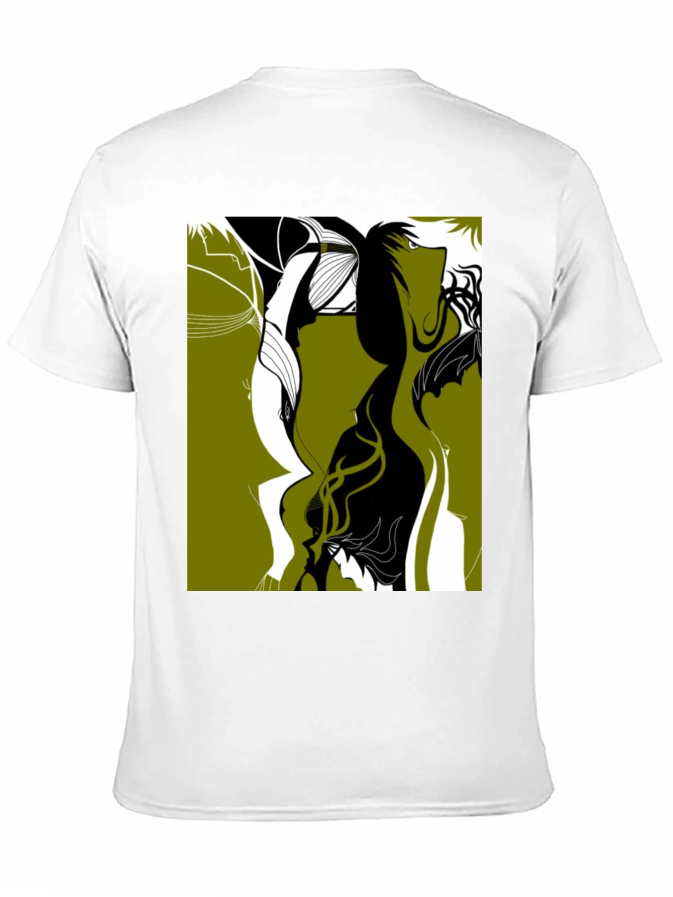 Abstract Graphic Tee - Stylish Black T-Shirt