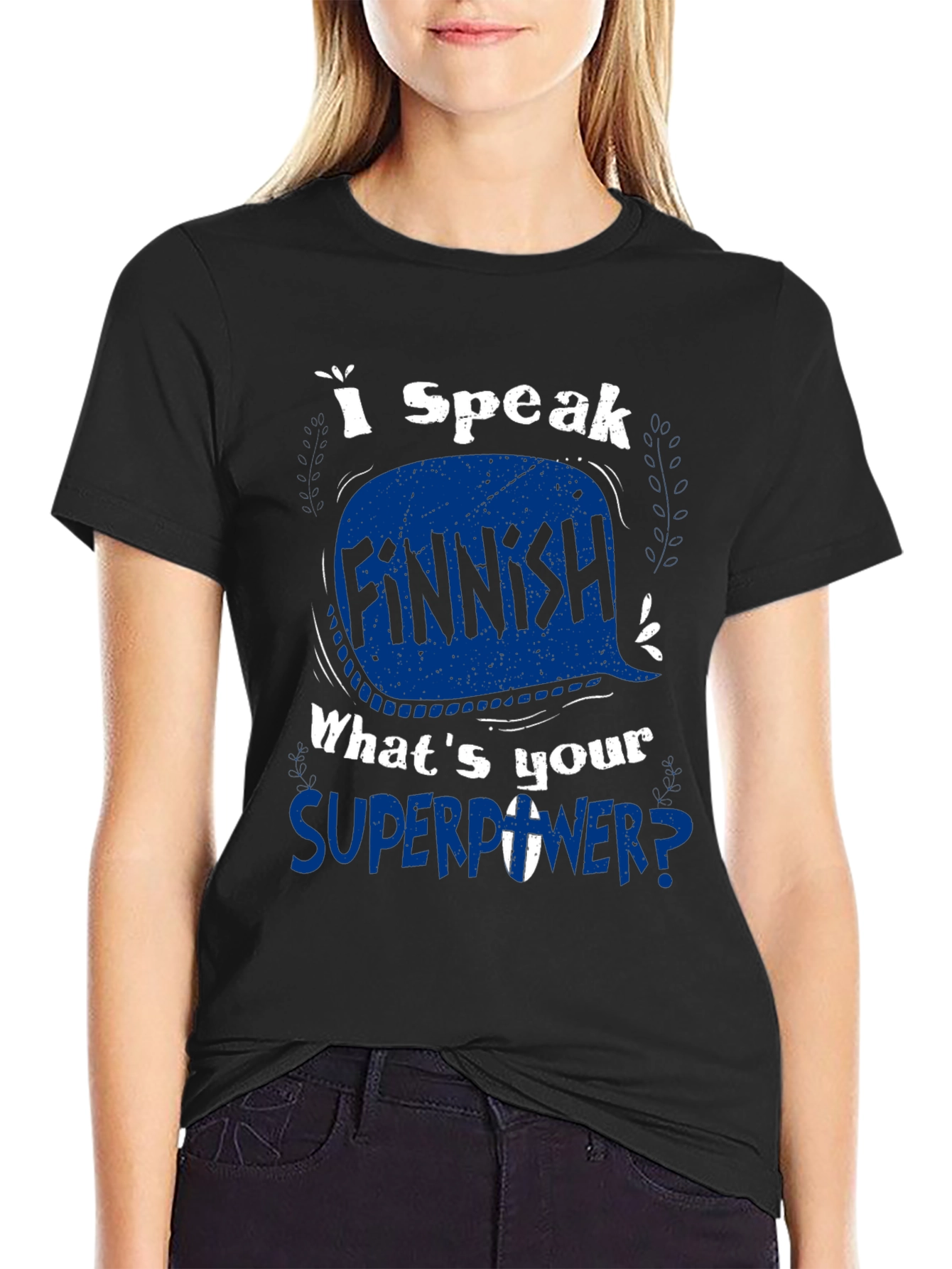 I Speak Finnish Superpower Graphic Tee