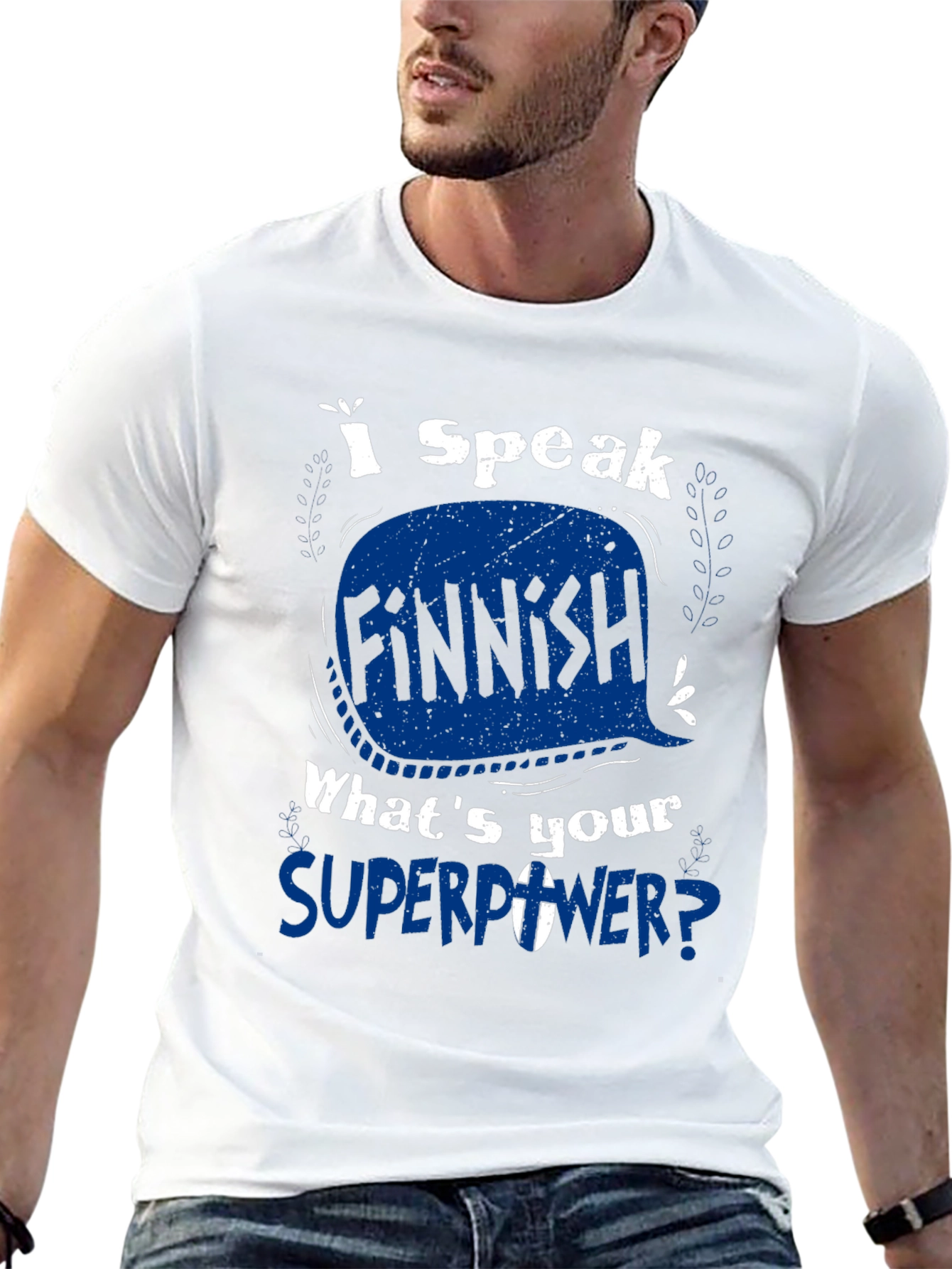 I Speak Finnish Superpower Graphic Tee