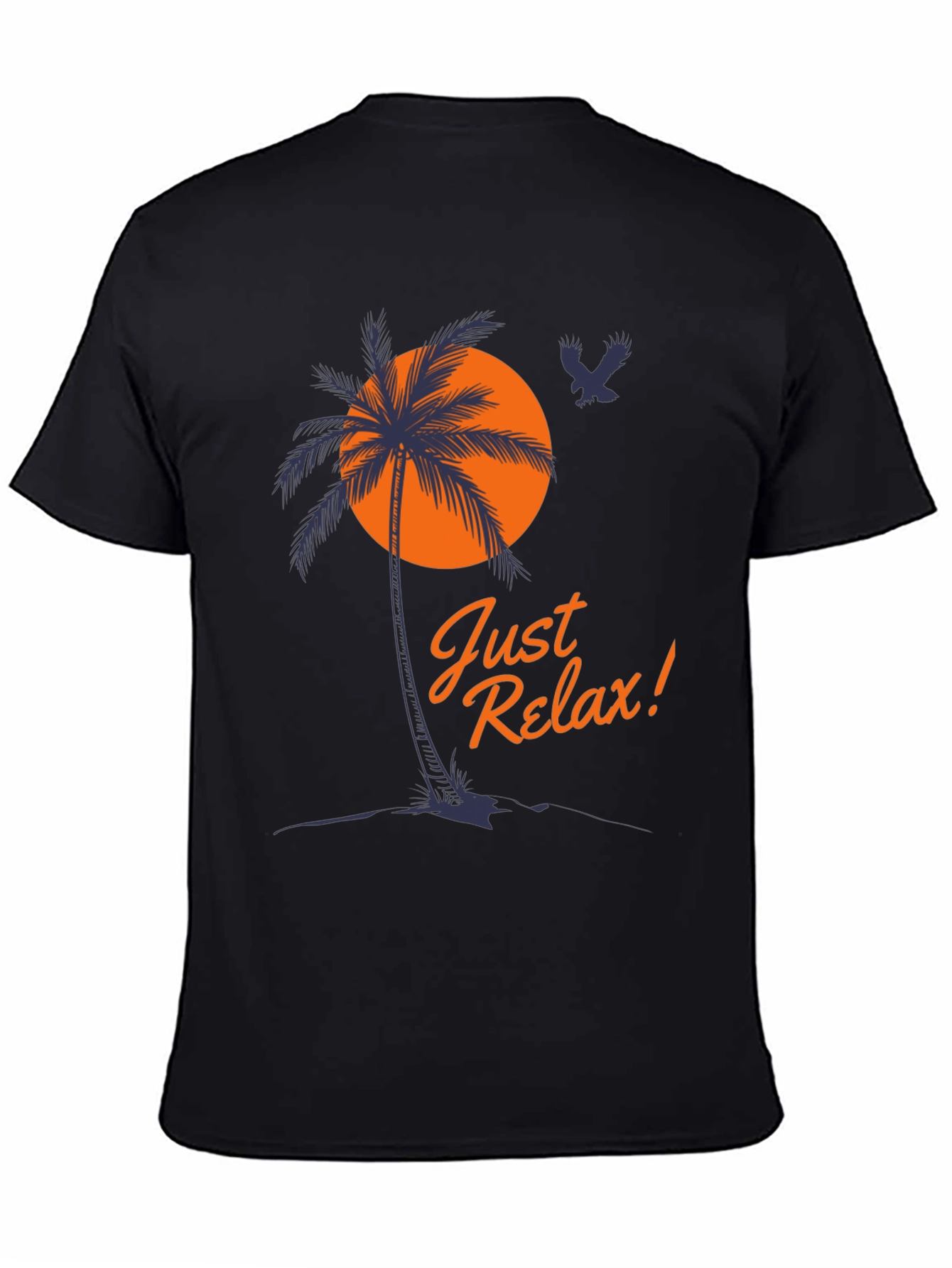 Just Relax Mens Graphic Tee Palm Tree Vacation Shirt
