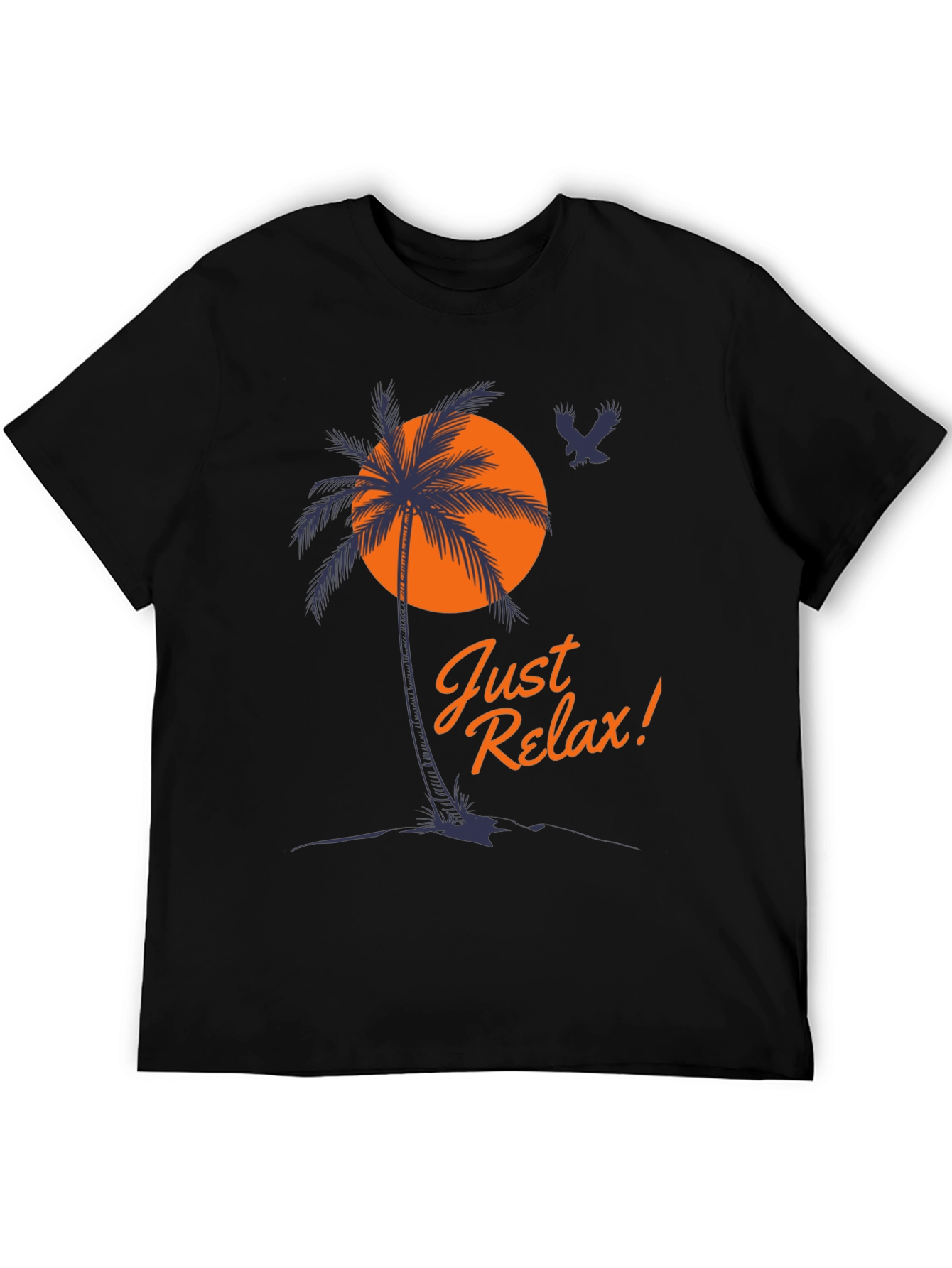 Just Relax Mens Graphic Tee Palm Tree Vacation Shirt