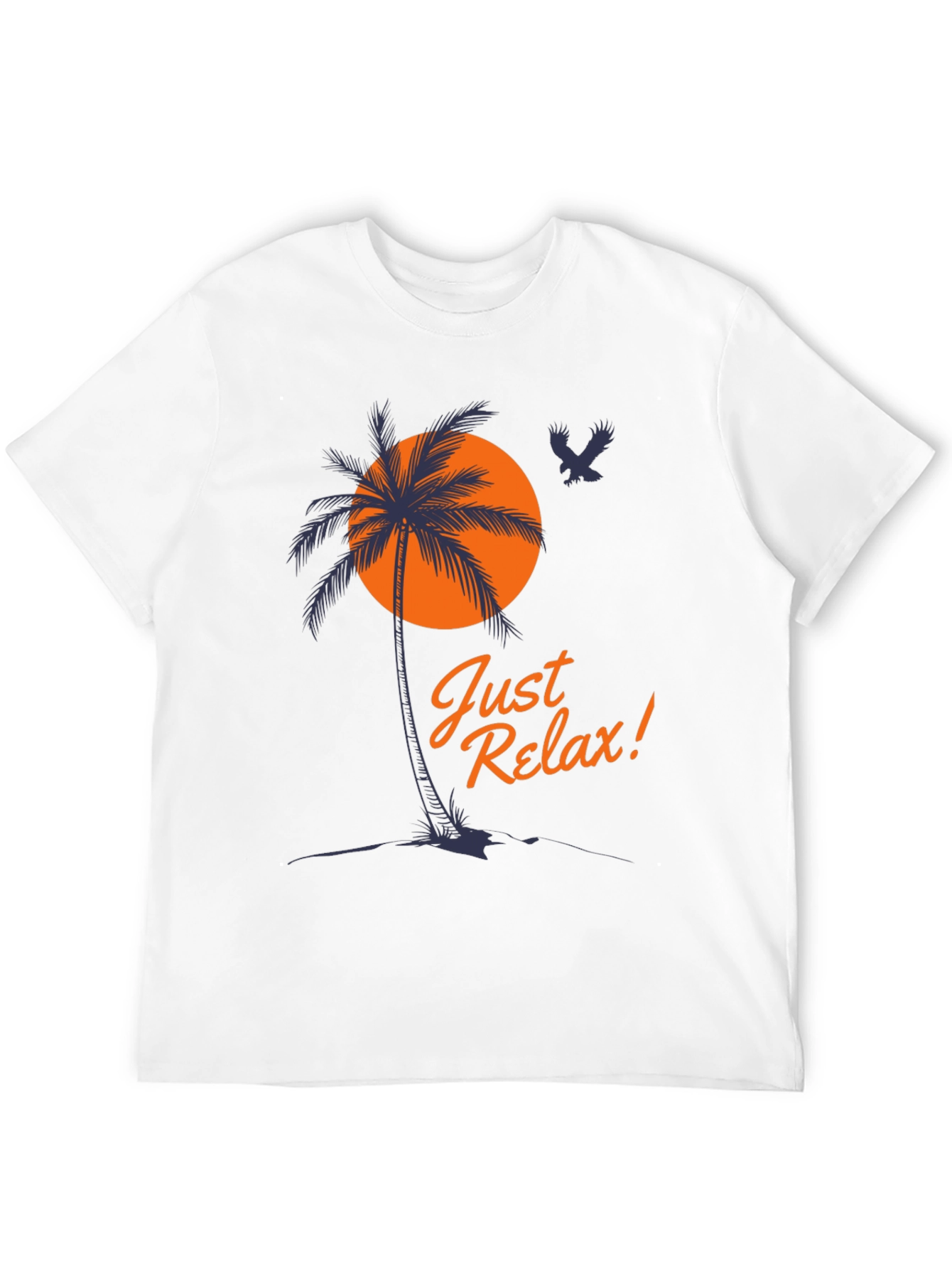 Just Relax Mens Graphic Tee Palm Tree Vacation Shirt
