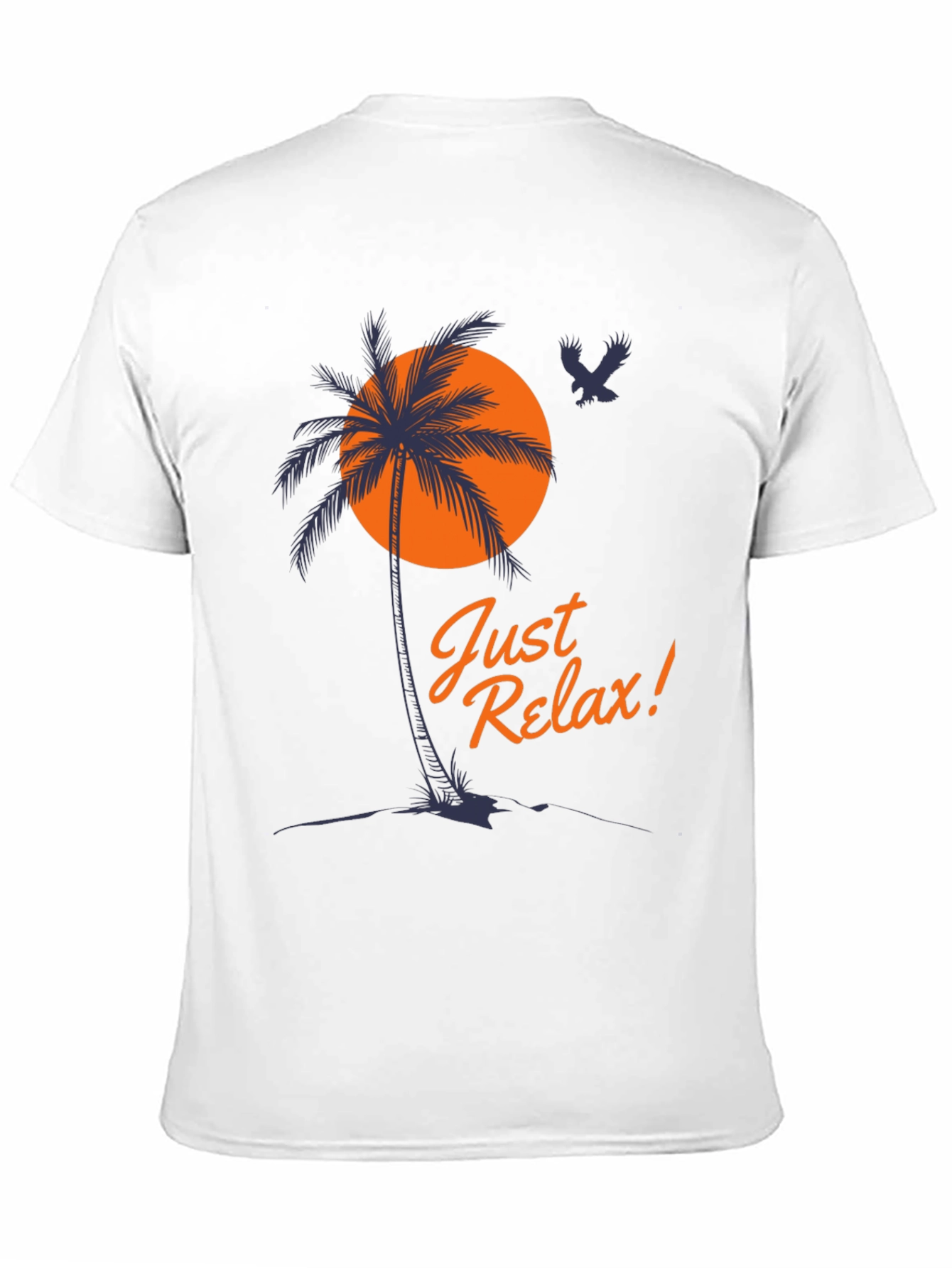 Just Relax Mens Graphic Tee Palm Tree Vacation Shirt